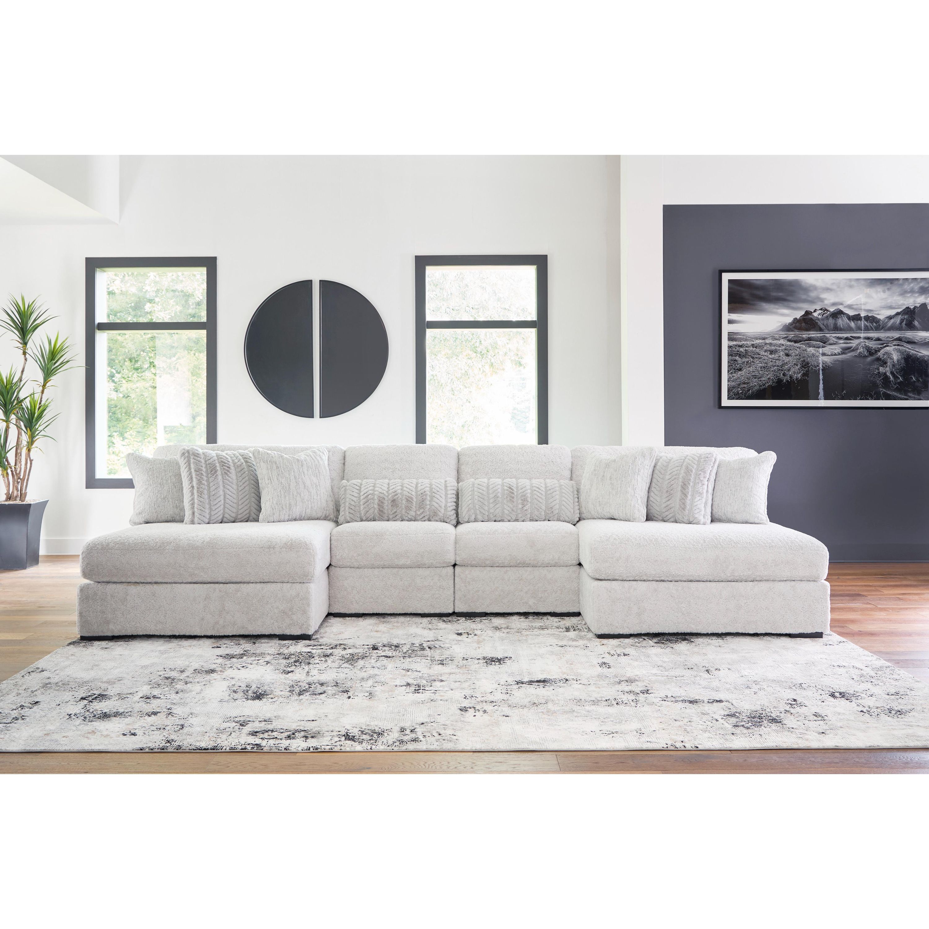 Signature Design by Ashley Cuddle Plush PC59106S4 4 pc Sectional with Chaise - Image 3