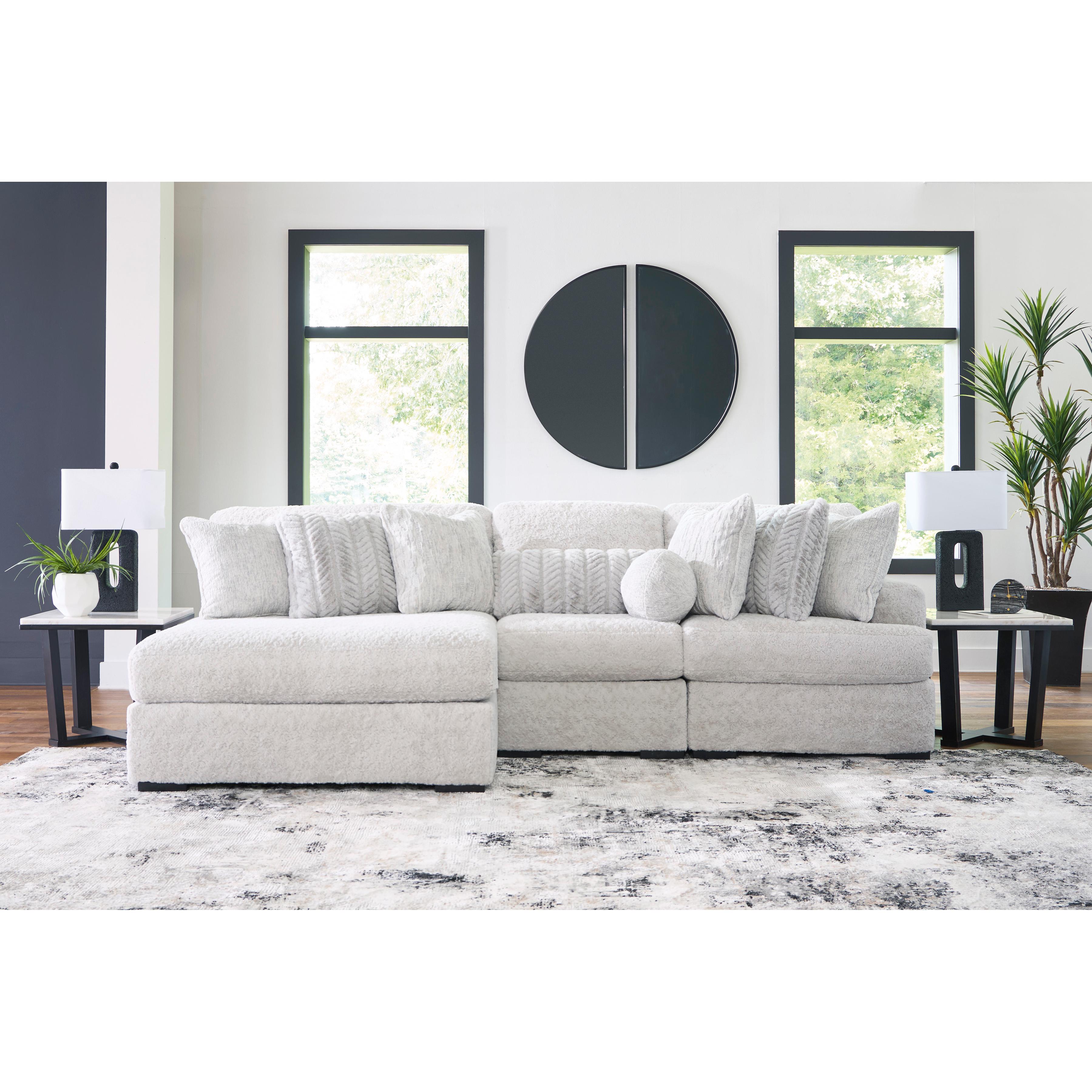 Signature Design by Ashley Cuddle Plush PC59106S7 3 pc Sectional with Chaise - Image 3