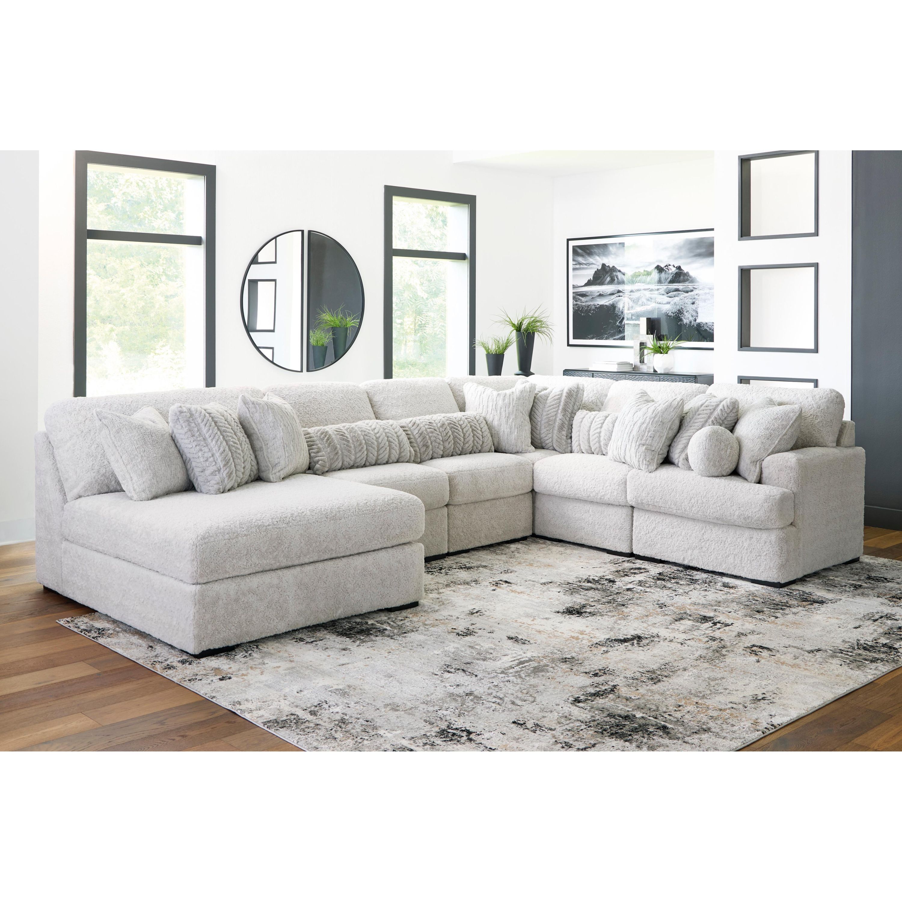 Signature Design by Ashley Cuddle Plush PC59106S8 6 pc Sectional with Chaise - Image 2