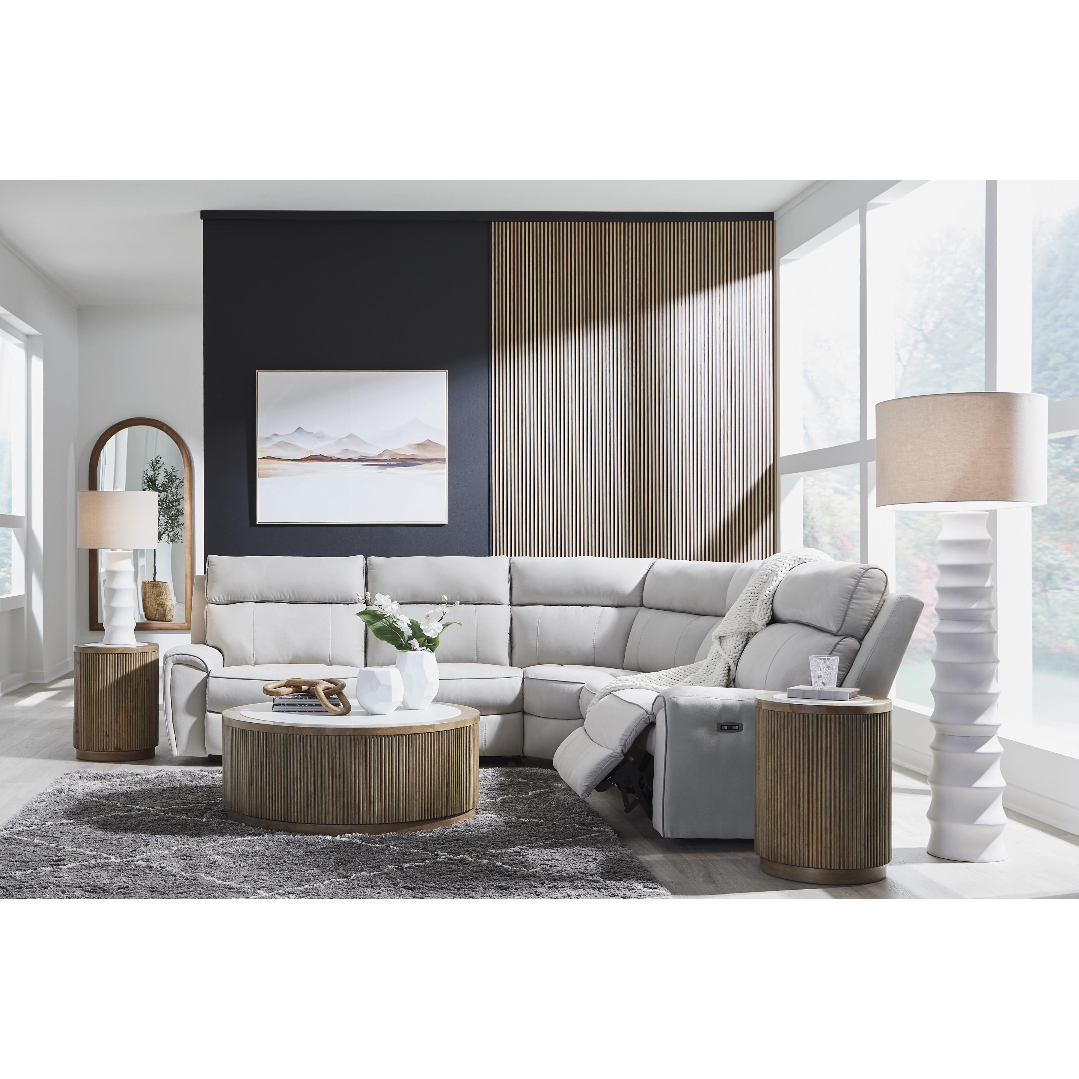 Signature Design by Ashley Social Pointe PC98802S8 5 pc Power Reclining Sectional - Image 3