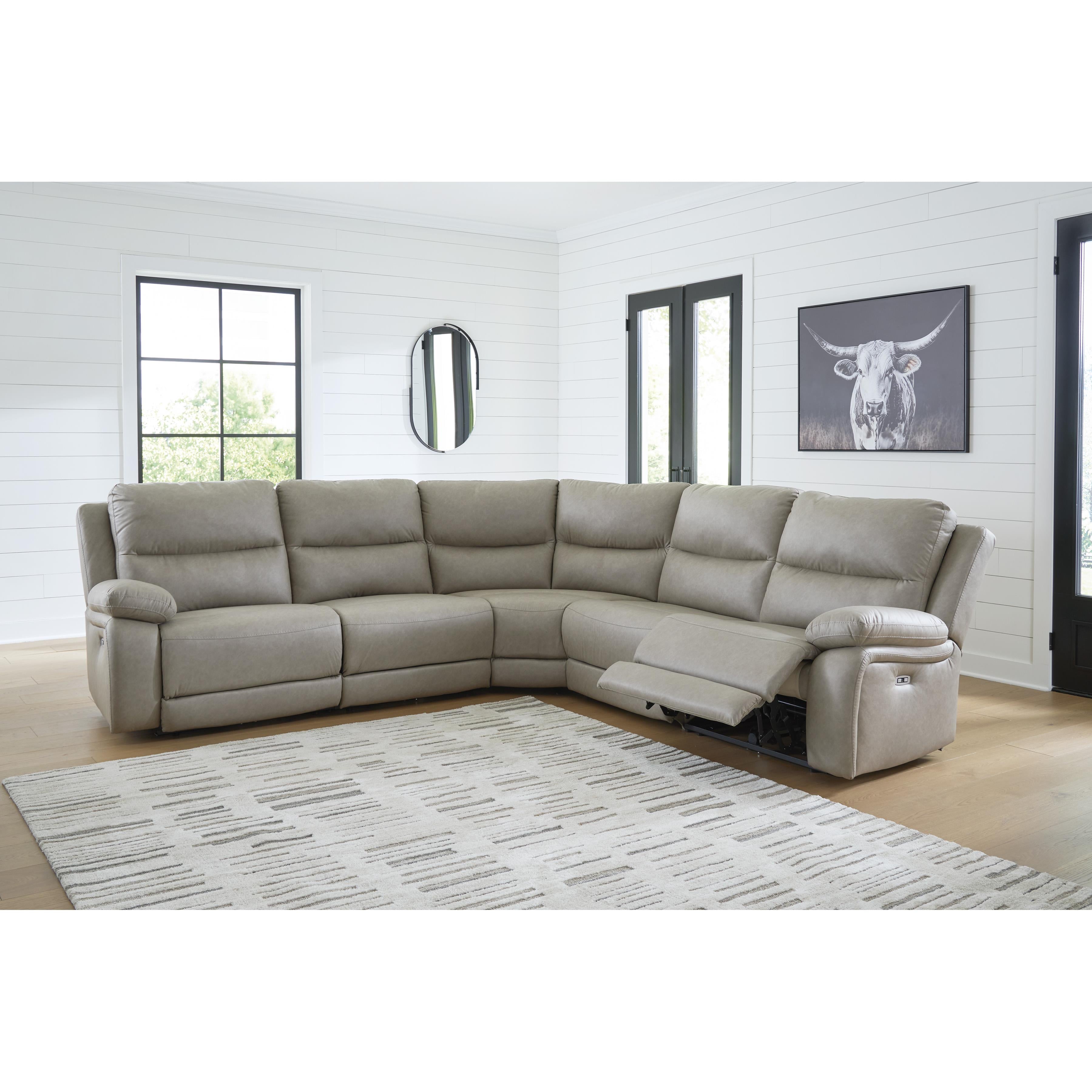 Signature Design by Ashley Narwhal Place PC99201S8 5 pc Power Reclining Sectional - Image 2