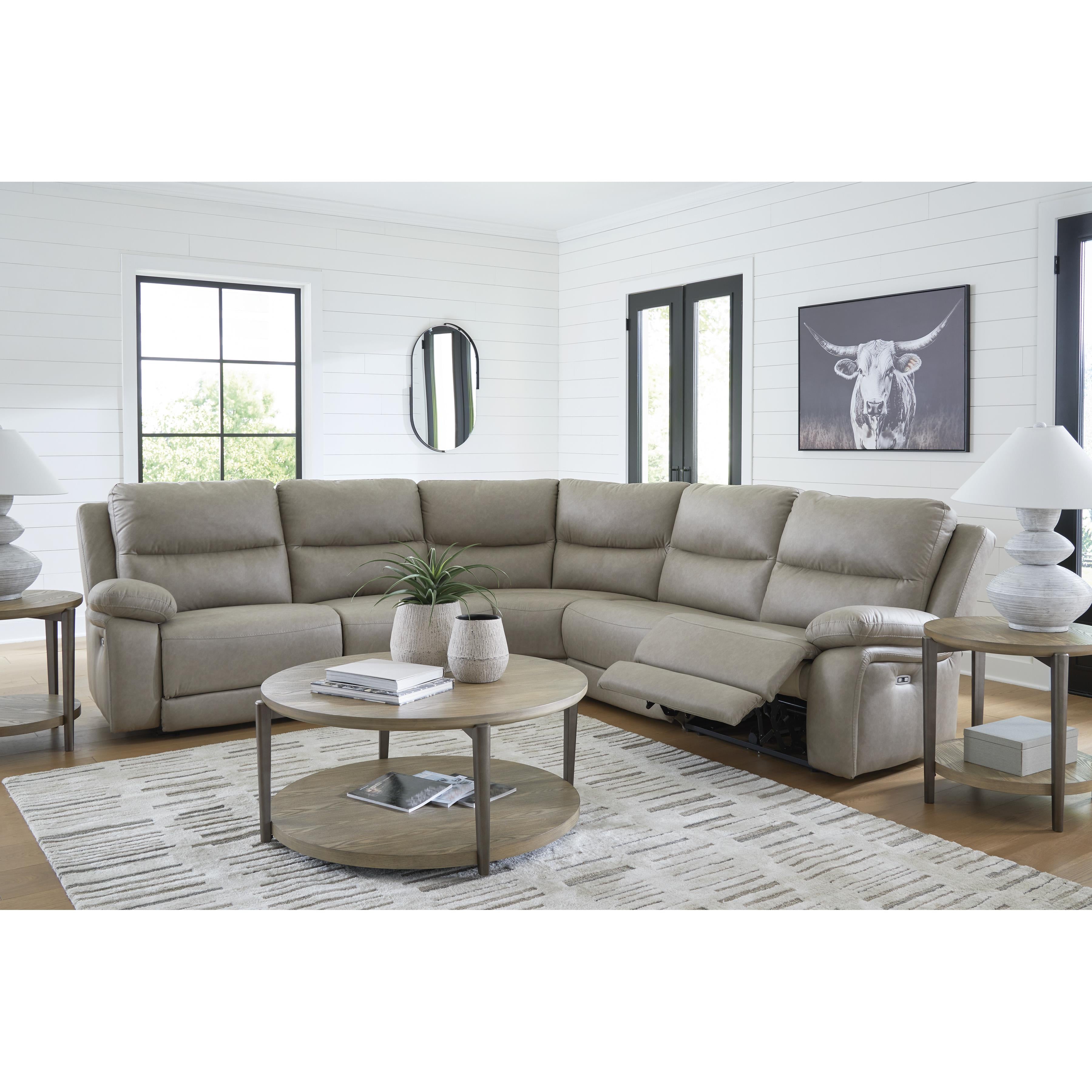 Signature Design by Ashley Narwhal Place PC99201S8 5 pc Power Reclining Sectional - Image 3