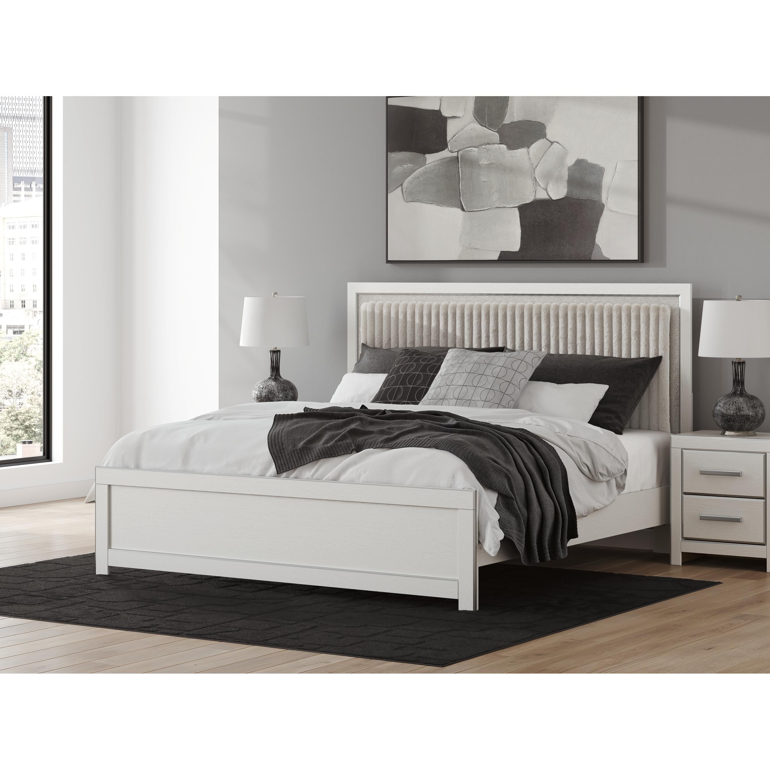 Signature Design by Ashley Zuraleus PCB3381B8 King Upholstered Panel Bed - Image 2