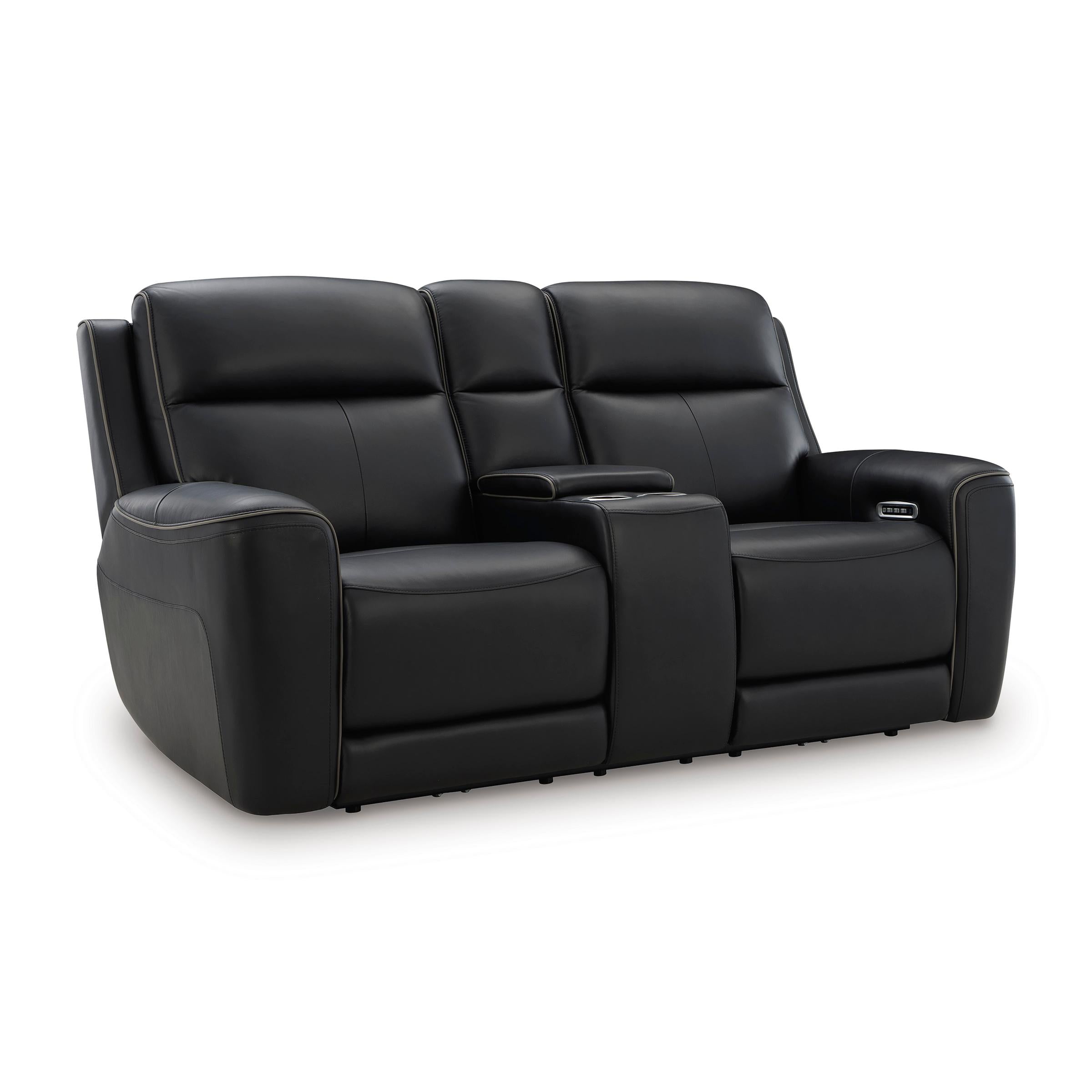 Signature Design by Ashley 5Z-Comfort PCU1090218 Power Reclining Loveseat with Console and Adjustable Headrest