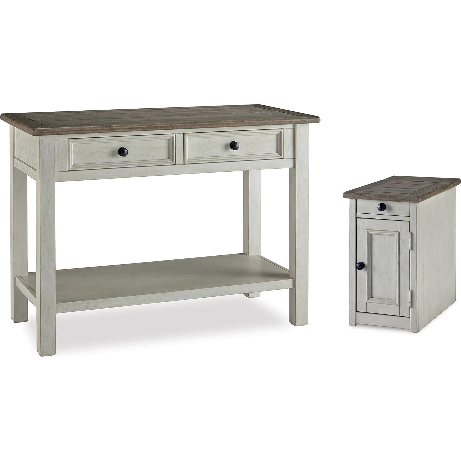 Signature Design by Ashley Bolanburg T637T7 Sofa Table and Chair Side End Table - Image 1