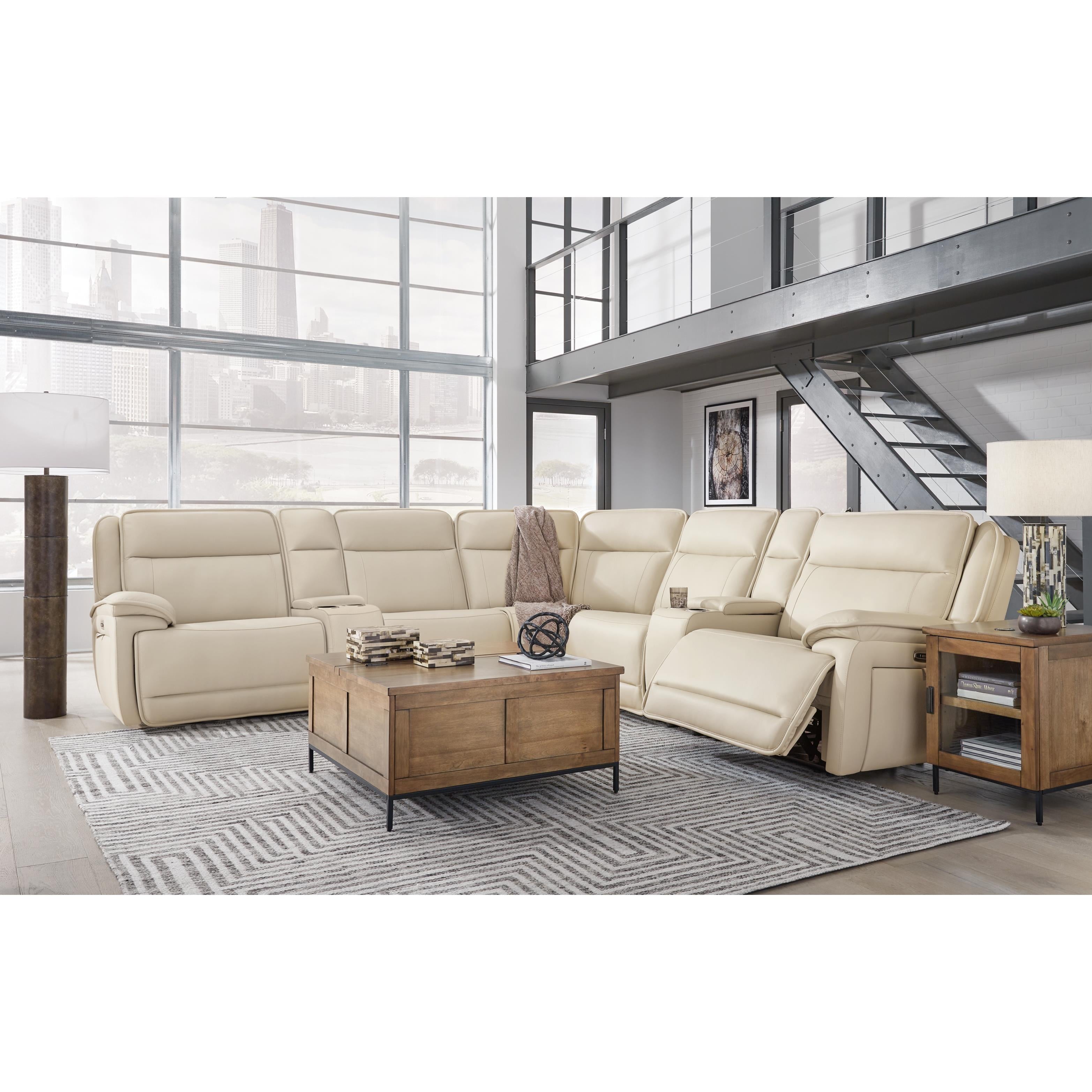 Signature Design by Ashley Double Deal U13001S9 7 pc Reclining Sectional with 2 Consoles - Image 3