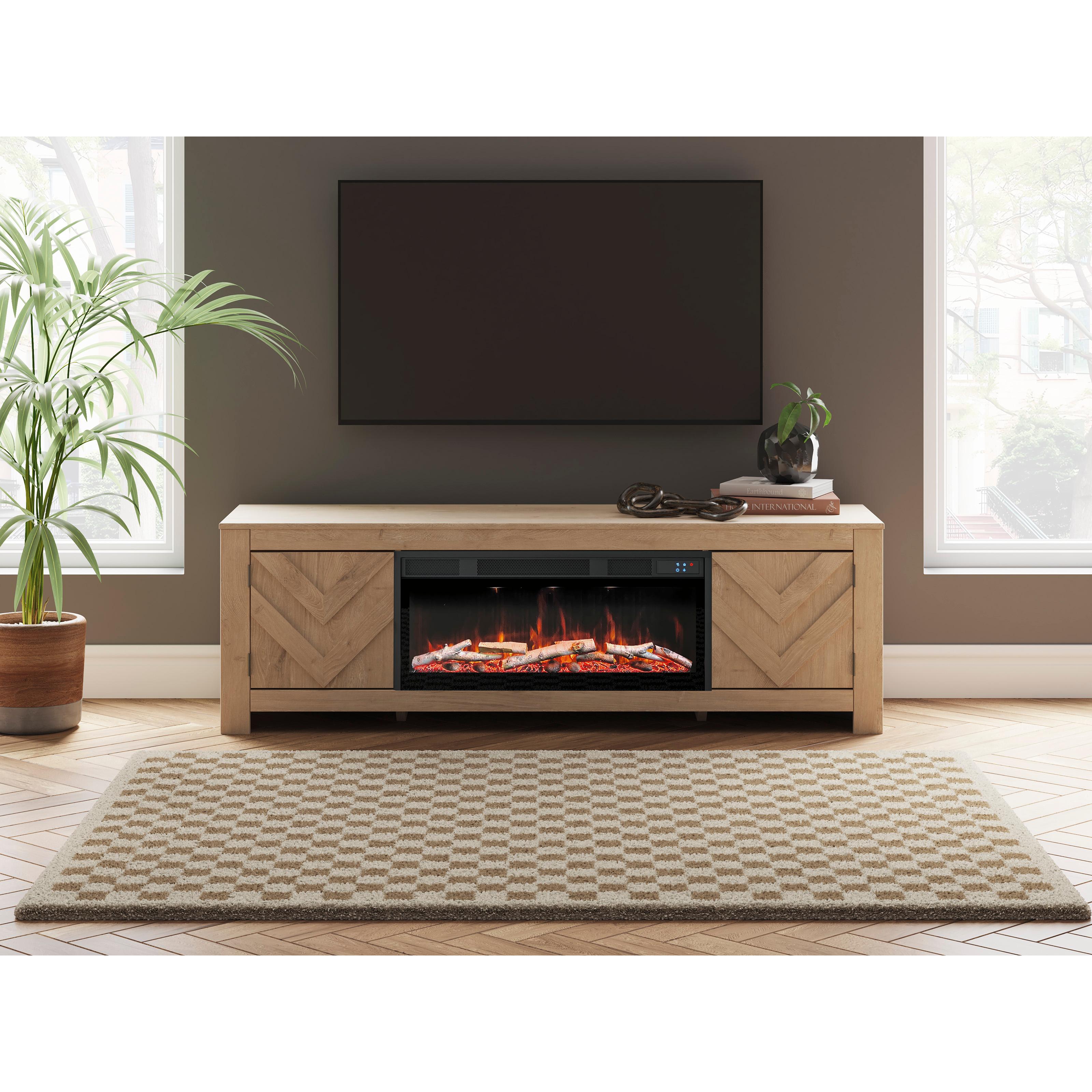 Signature Design by Ashley Cayboni W3787W1 71" TV Stand with Electric Fireplace - Image 3