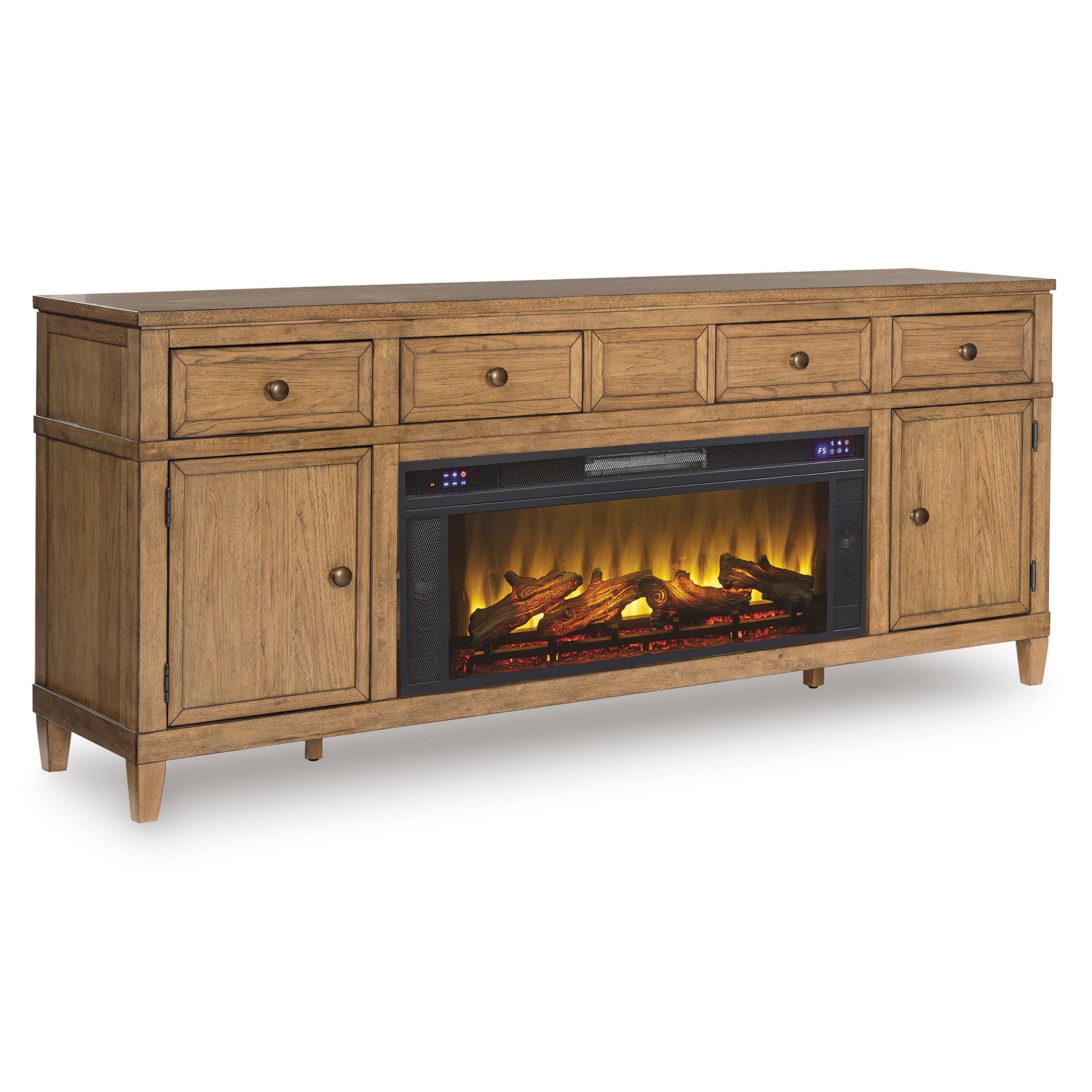 Signature Design by Ashley Sharlance W655W1 81" TV Stand with Electric Fireplace - Image 1