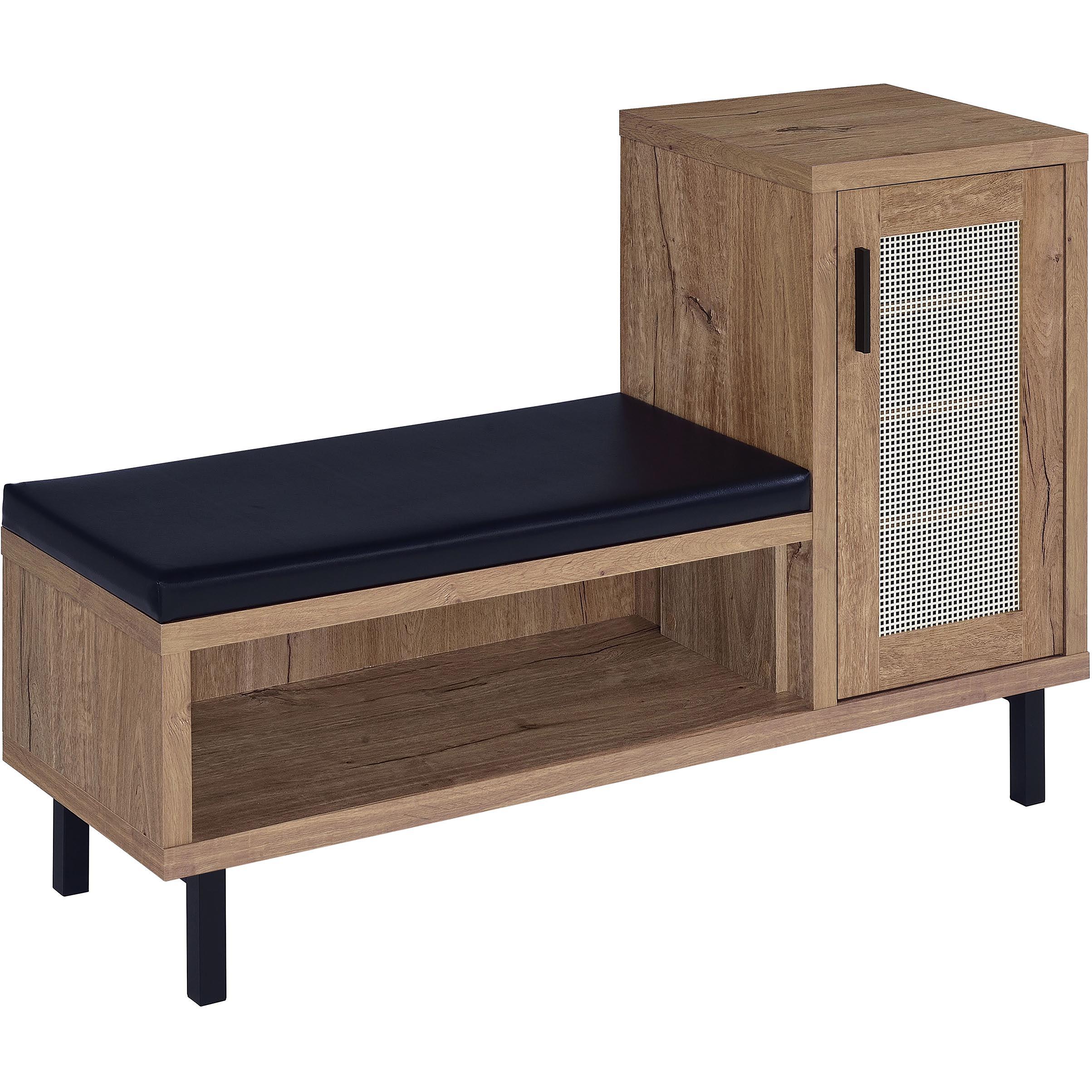 Coaster Furniture Teller 910311 1-door Entryway Shoe Storage Bench – Natural Oak