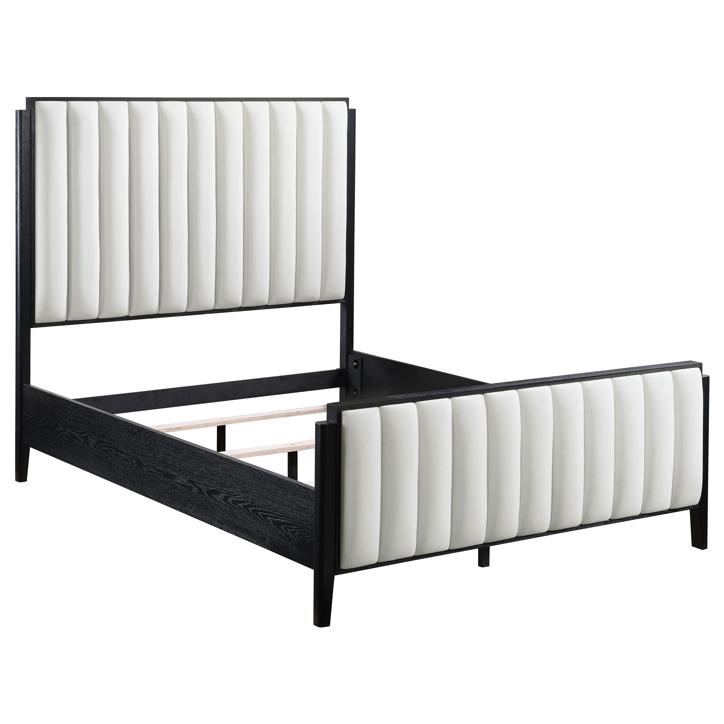 Coaster Furniture Brookmead 224710Q 60-inch Upholstered Queen Bed - Black - Image 1