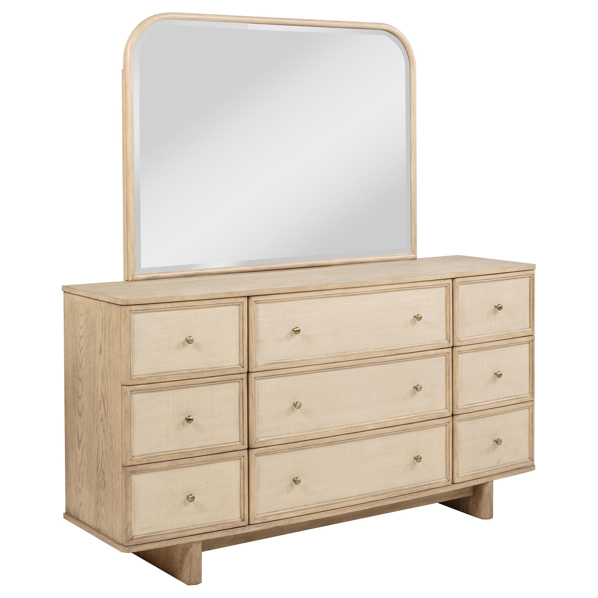 Coaster Furniture Kailani 225043M 9-Drawer Dresser and Mirror - Beige Oak - Image 1