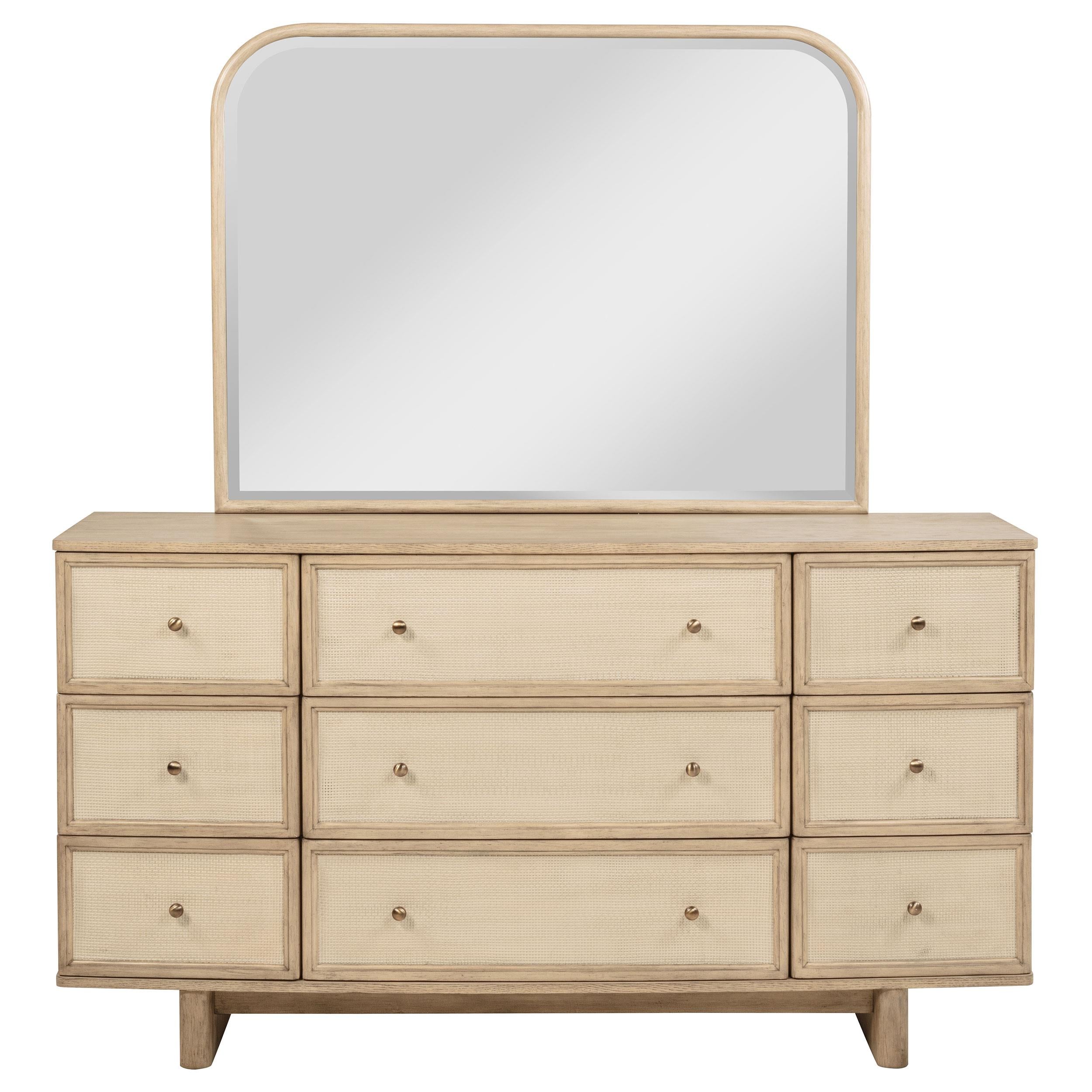 Coaster Furniture Kailani 225043M 9-Drawer Dresser and Mirror - Beige Oak - Image 2