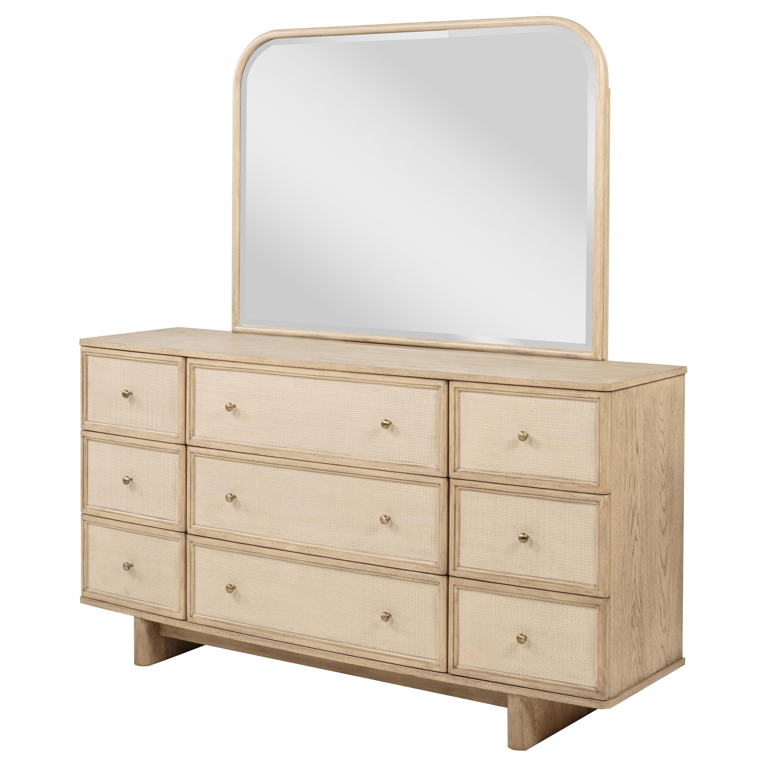 Coaster Furniture Kailani 225043M 9-Drawer Dresser and Mirror - Beige Oak - Image 3