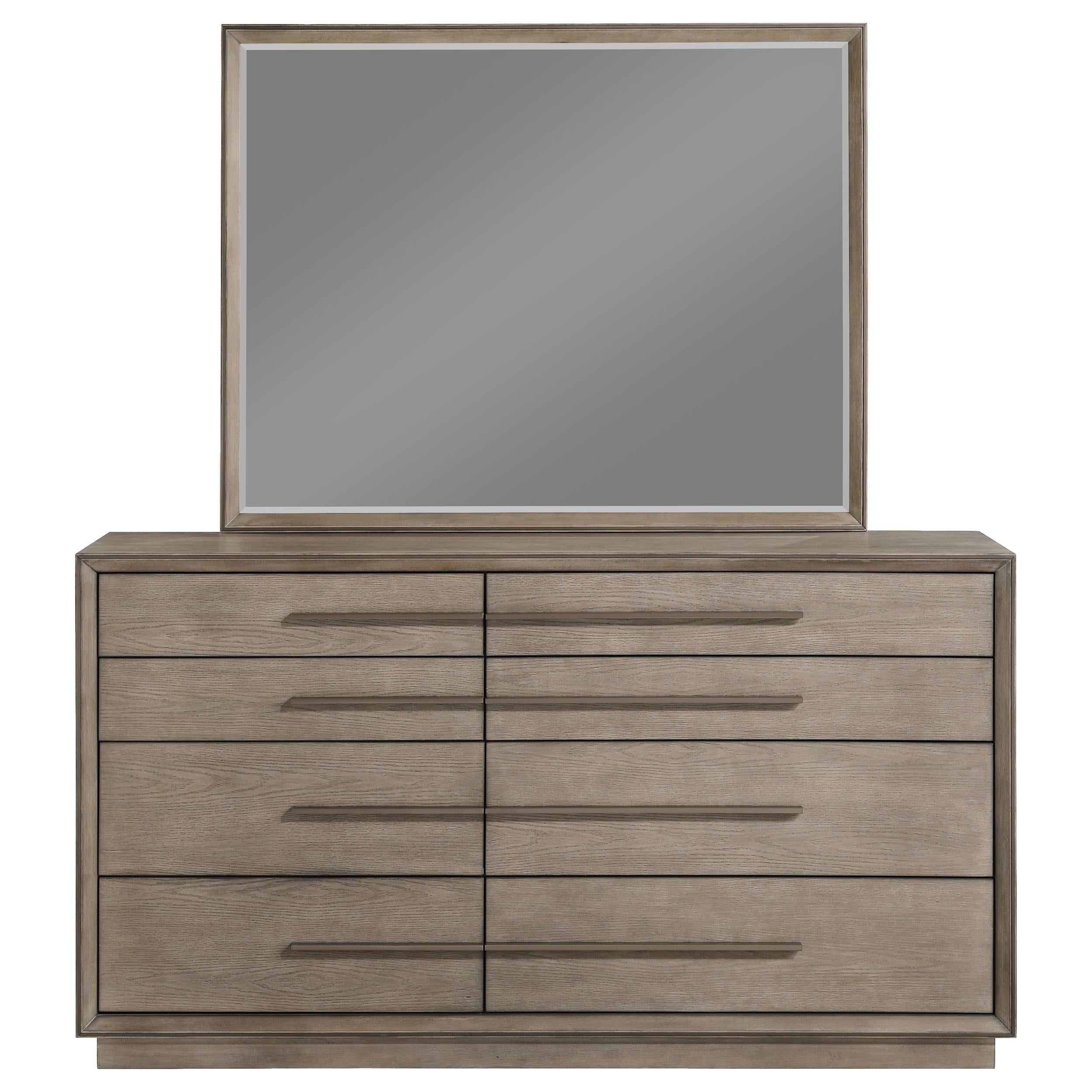 Coaster Furniture Durango 223273M 8-Drawer Dresser and Mirror - Taupe Oak - Image 2