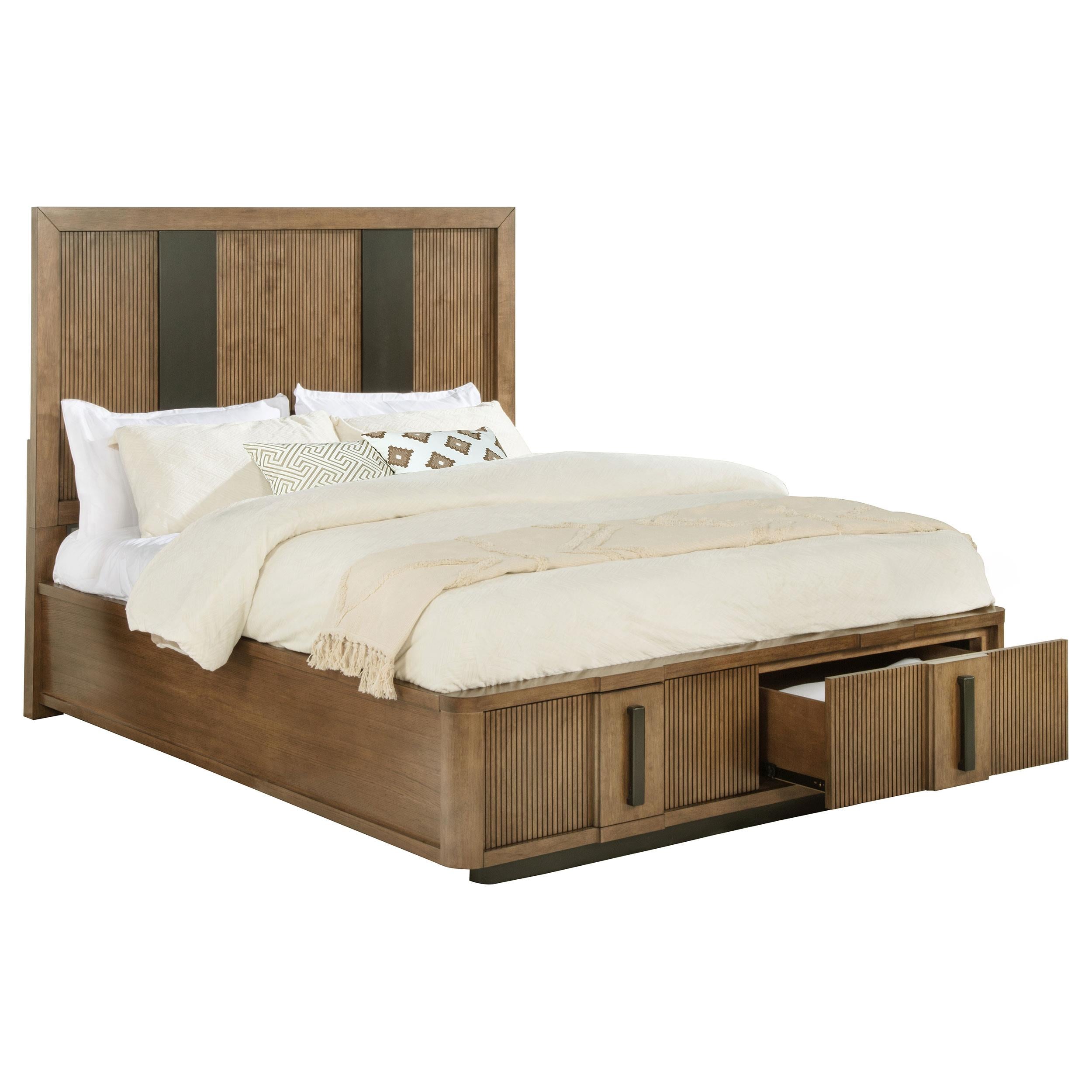 Coaster Furniture Terrace 224900KE 2-Drawer Eastern King Storage Bed - Ash Brown - Image 2