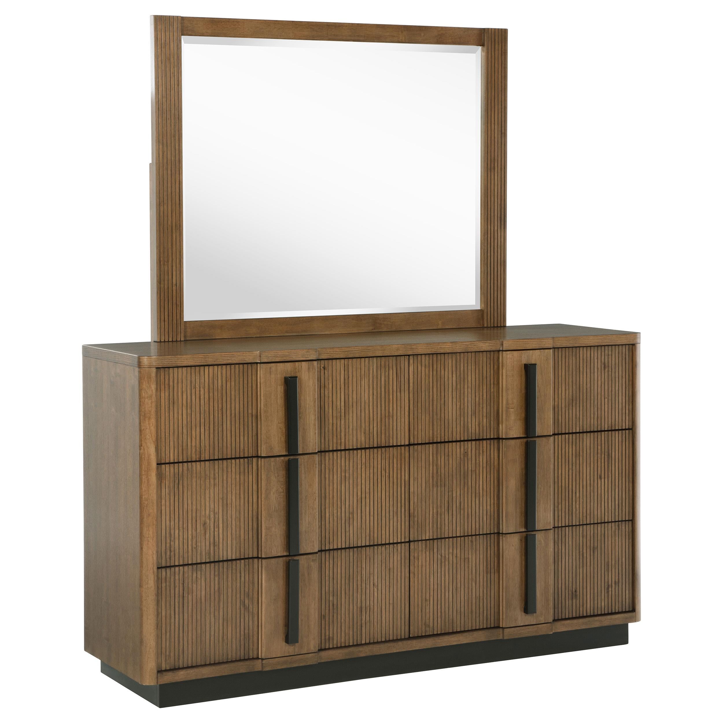 Coaster Furniture Terrace 224903M 6-Drawer Dresser and Mirror - Ash Brown - Image 1