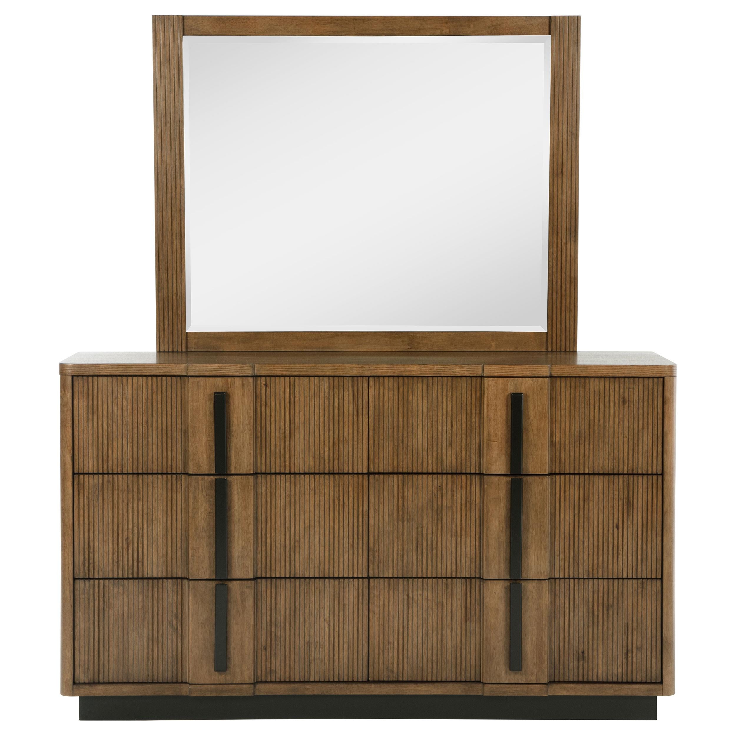 Coaster Furniture Terrace 224903M 6-Drawer Dresser and Mirror - Ash Brown - Image 2