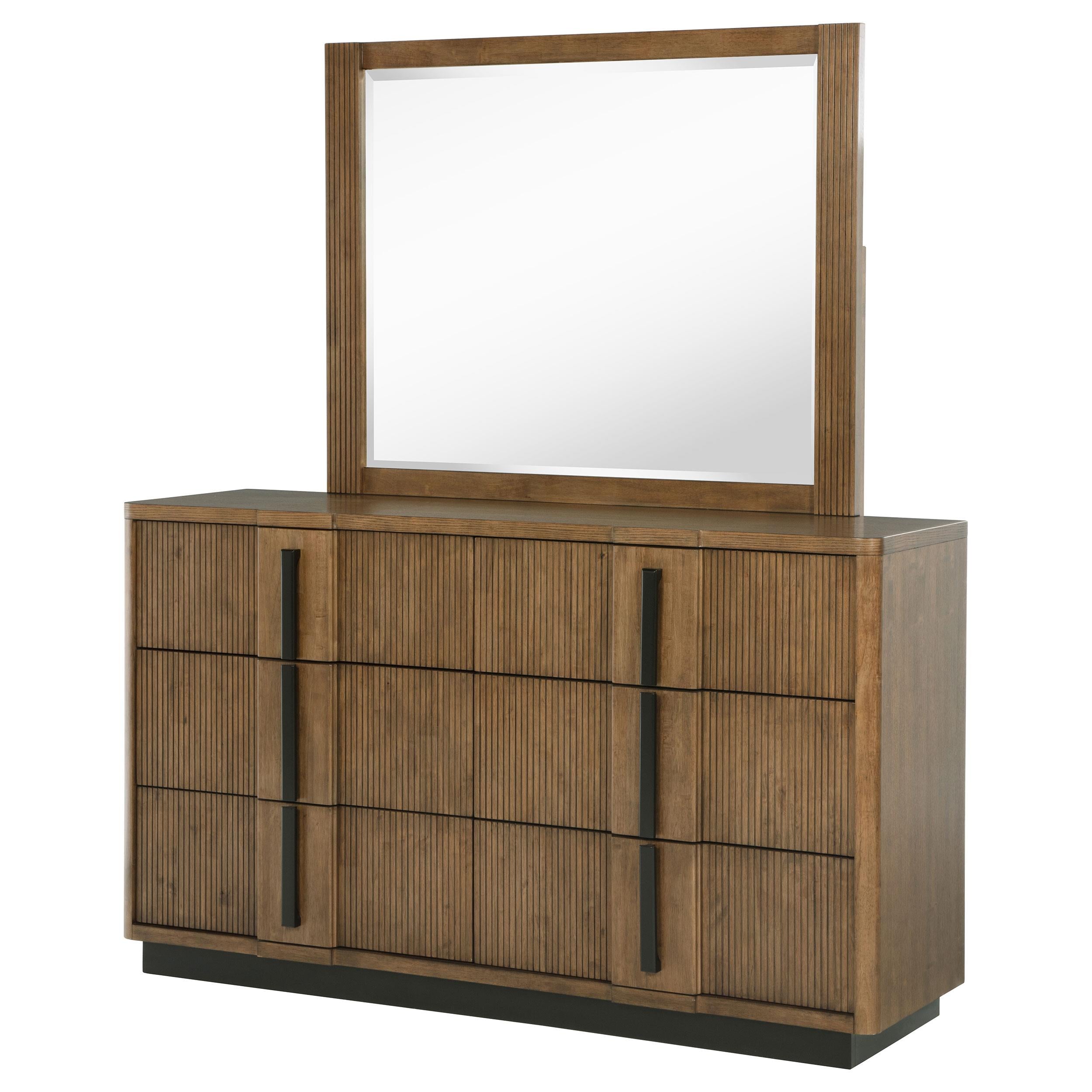 Coaster Furniture Terrace 224903M 6-Drawer Dresser and Mirror - Ash Brown - Image 3