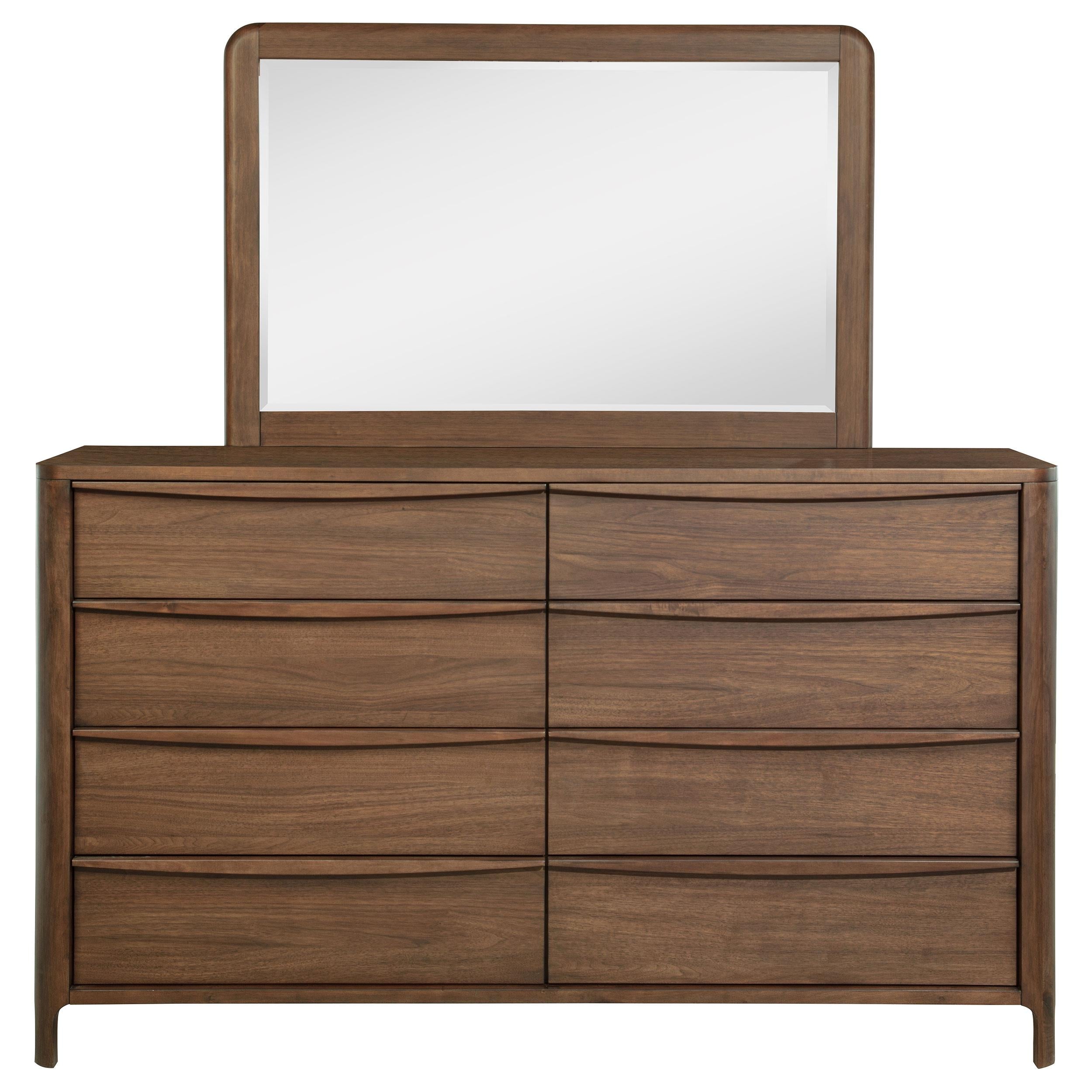 Coaster Furniture Maderia 223323M 8-Drawer Dresser and Mirror - Walnut - Image 2