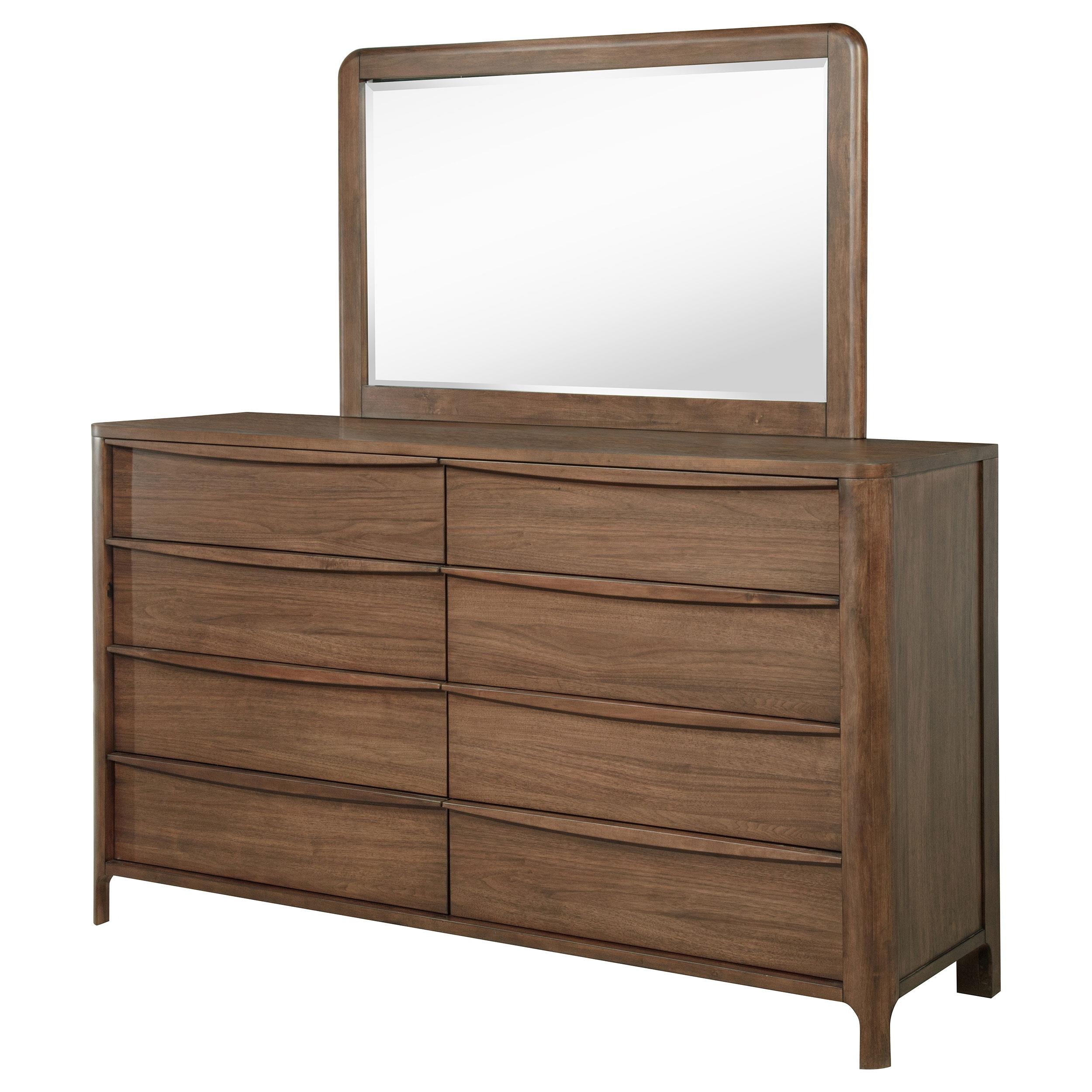 Coaster Furniture Maderia 223323M 8-Drawer Dresser and Mirror - Walnut - Image 3