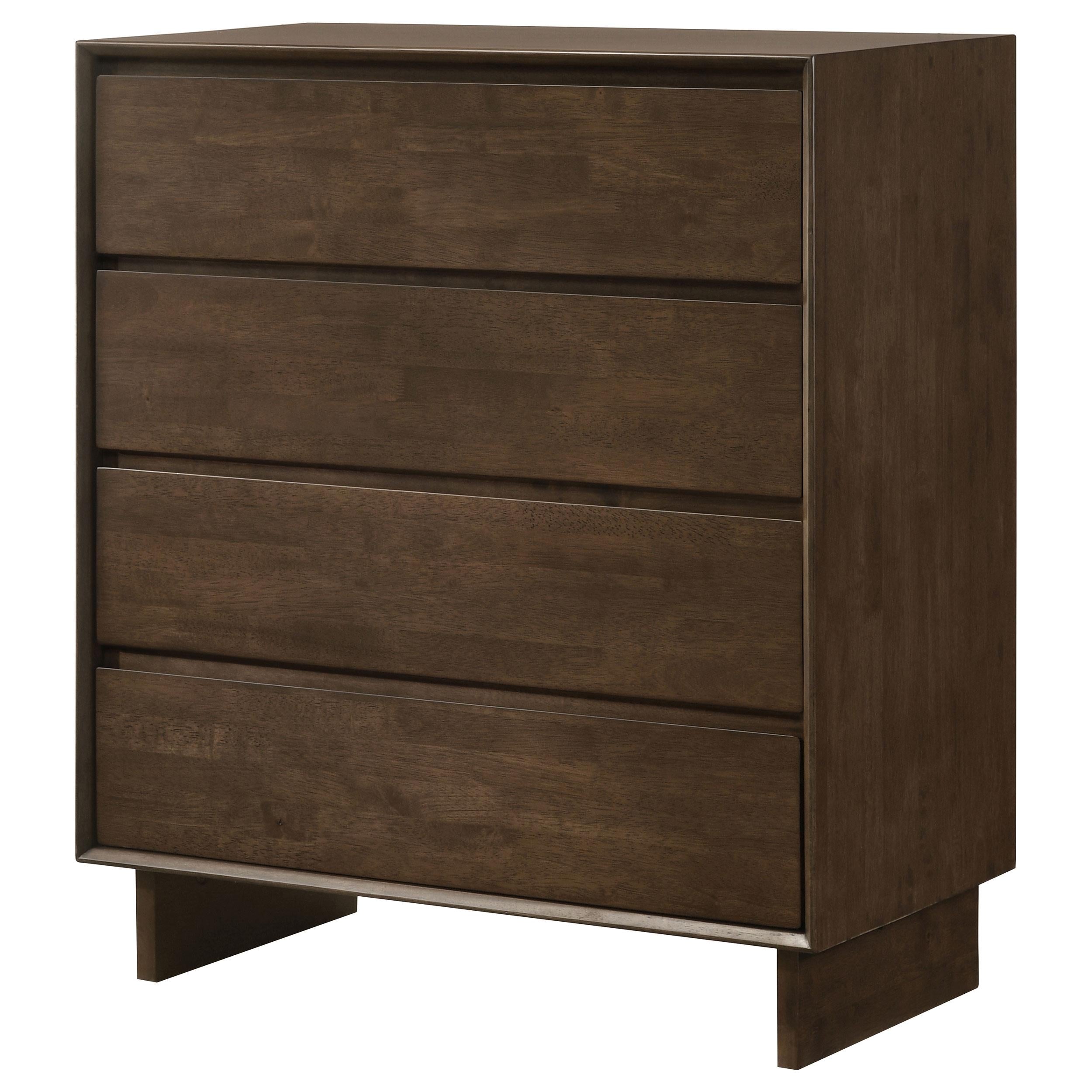 Coaster Furniture Glenwood 225015 4-Drawer Chest of Drawers - Warm Brown - Image 3