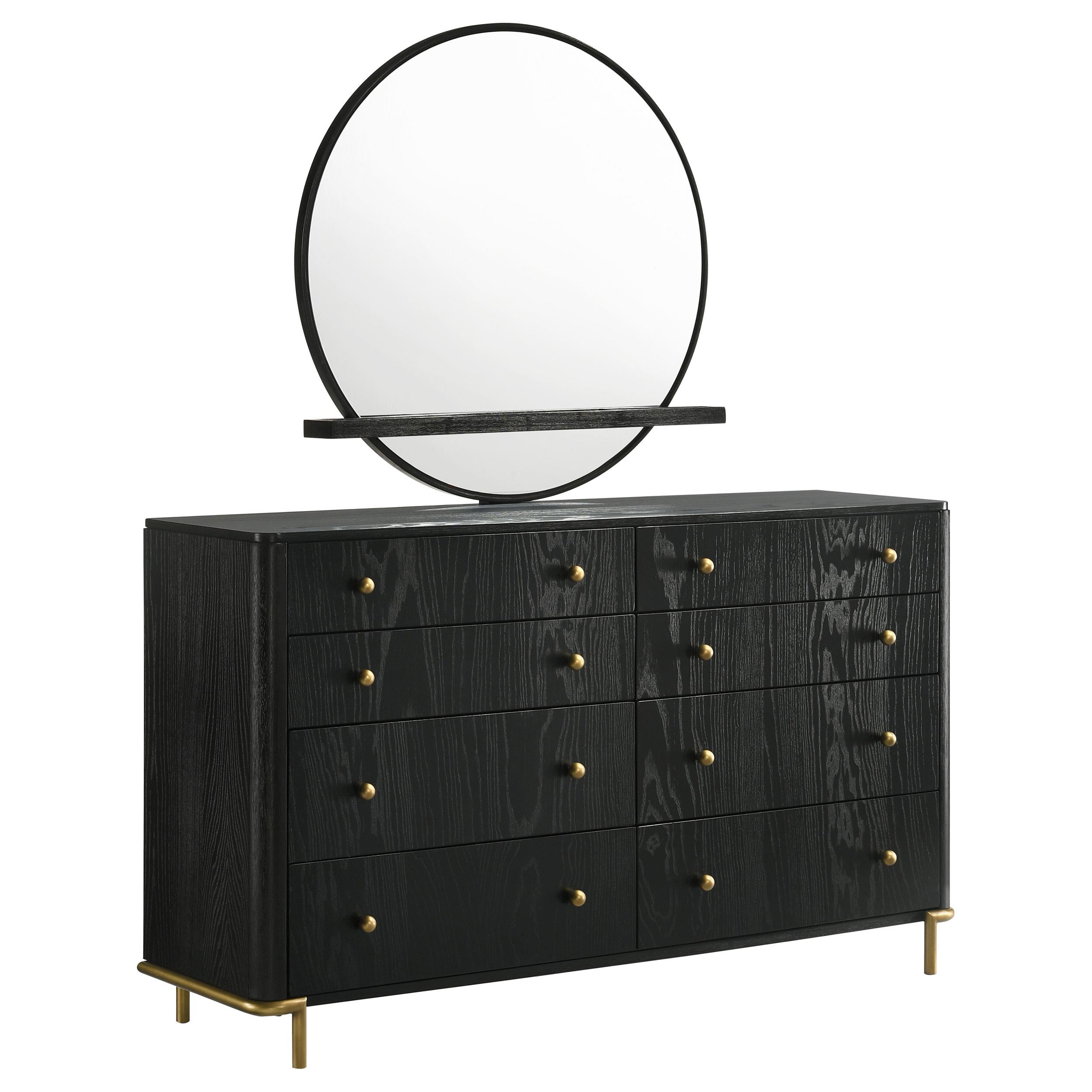 Coaster Furniture Arini 224333M 8-Drawer Dresser with Mirror - Black - Image 1