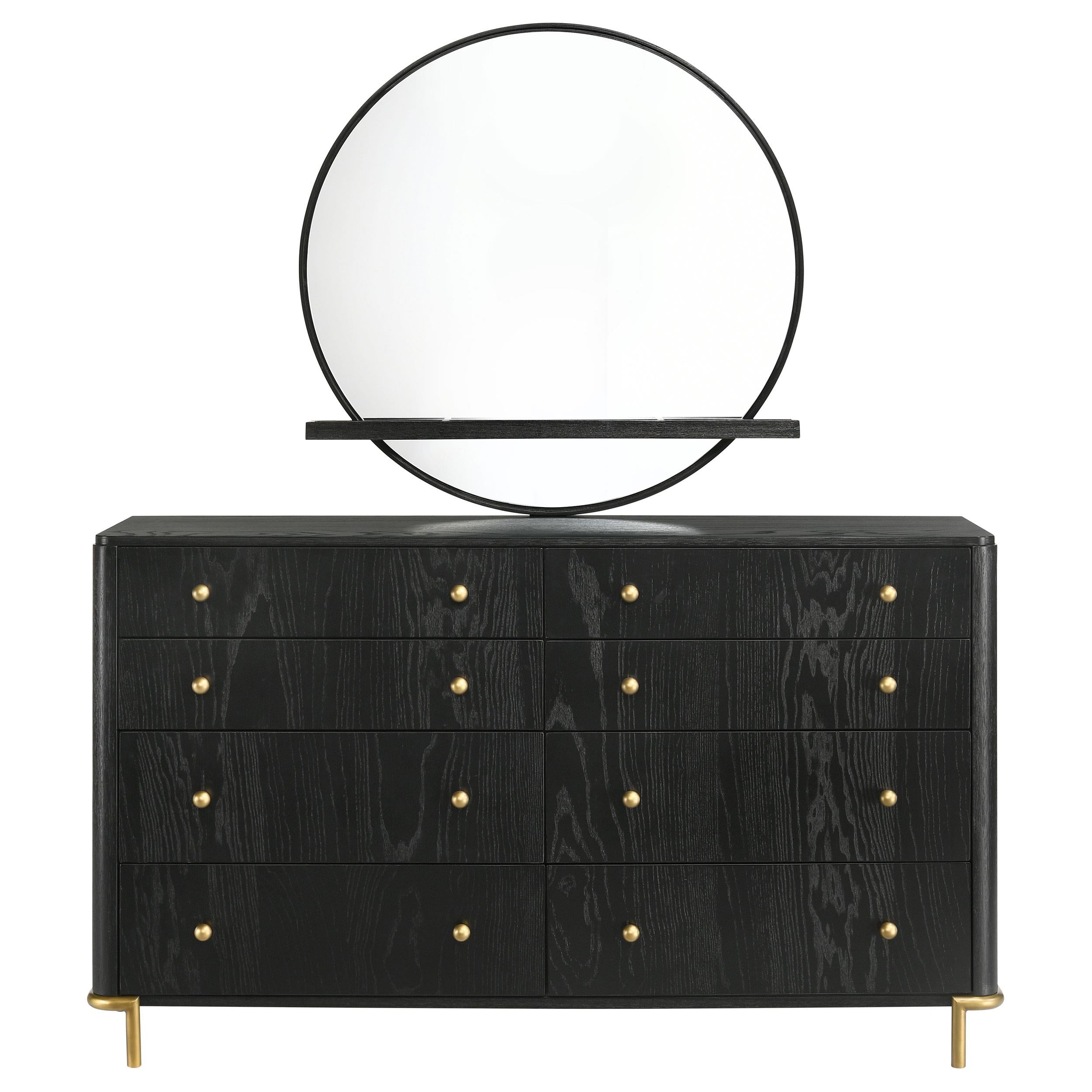 Coaster Furniture Arini 224333M 8-Drawer Dresser with Mirror - Black - Image 2
