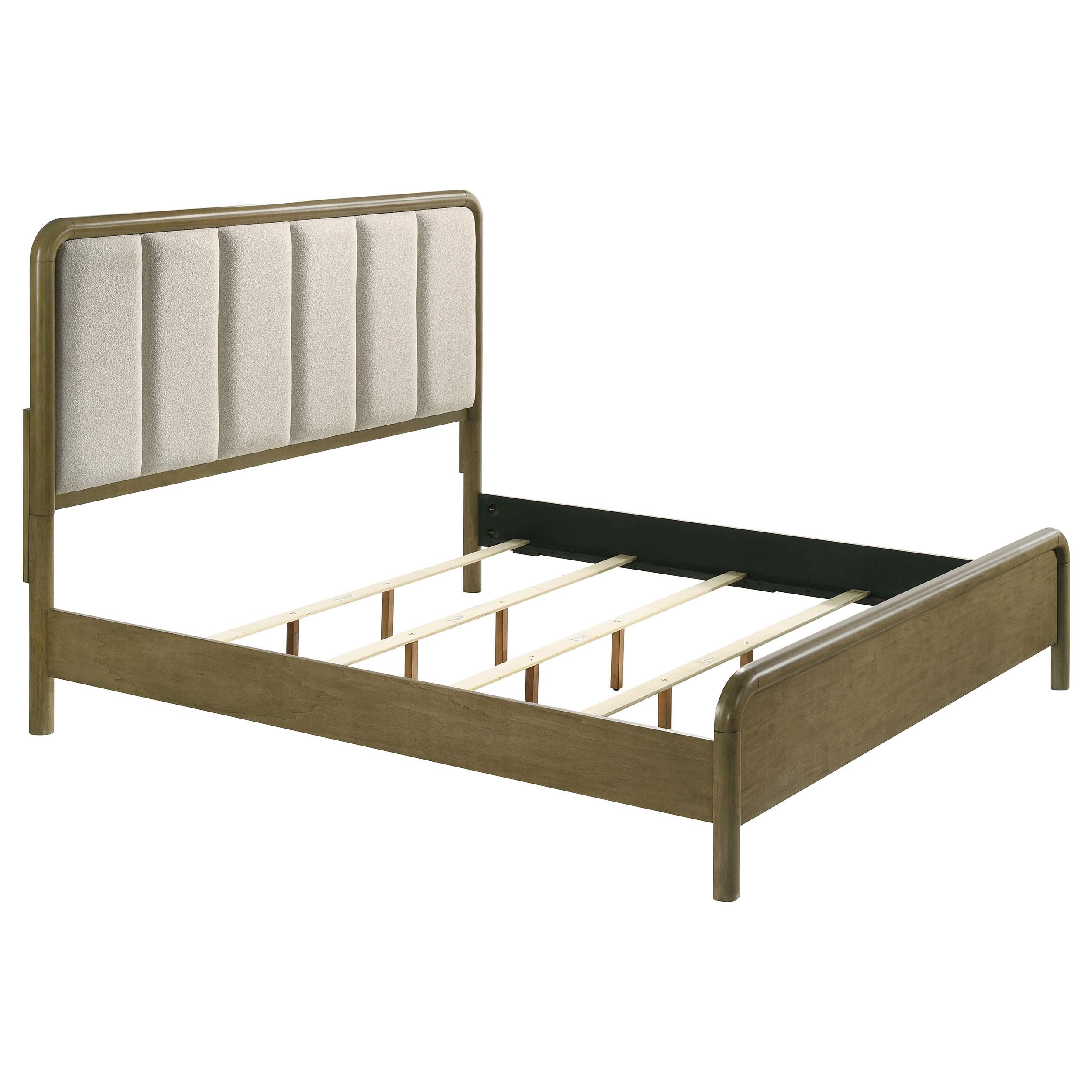 Coaster Furniture Amsbury 224271KE 59-inch Upholstered Eastern King Bed - Nutmeg - Image 1