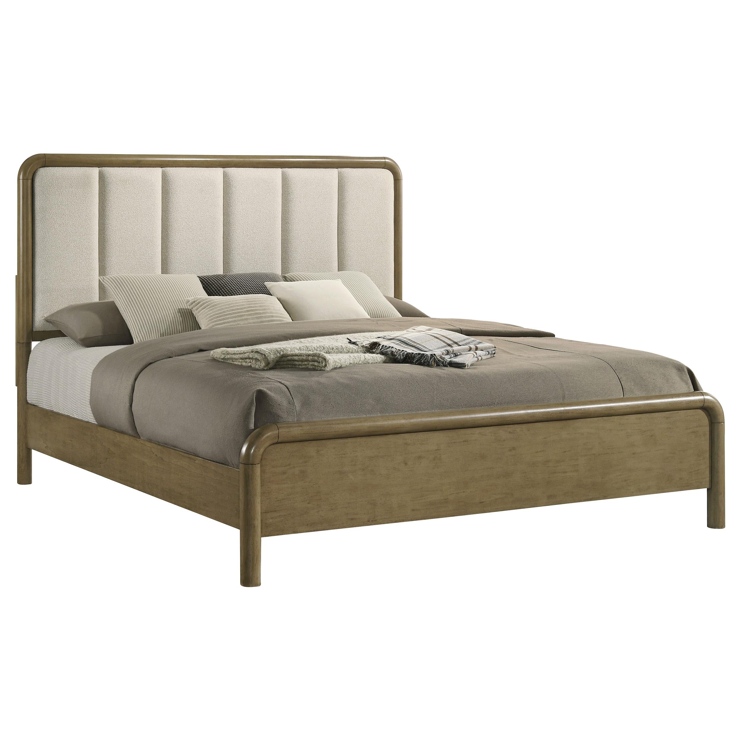 Coaster Furniture Amsbury 224271KE 59-inch Upholstered Eastern King Bed - Nutmeg - Image 2