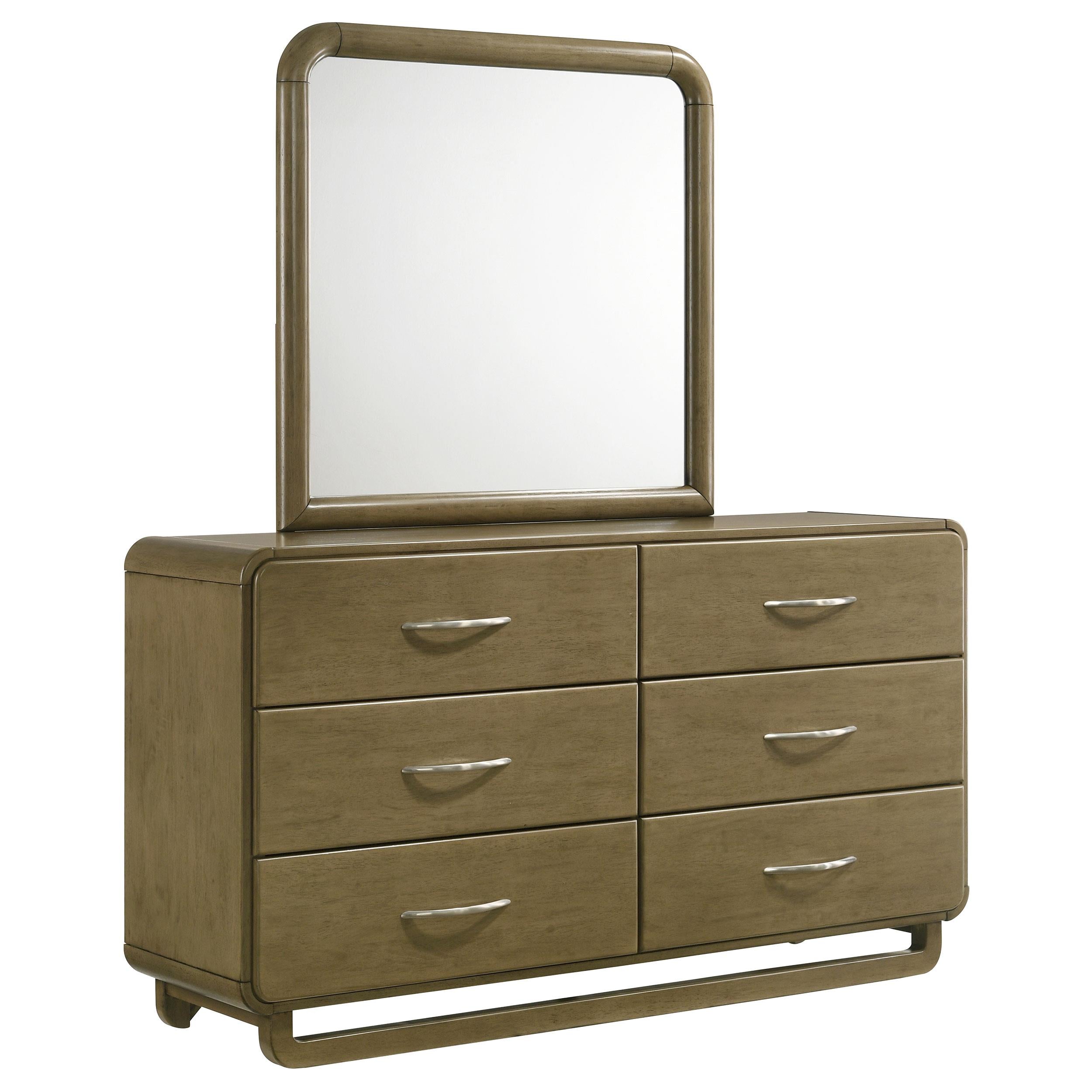 Coaster Furniture Amsbury 224273M 6-Drawer Dresser and Mirror - Nutmeg - Image 1