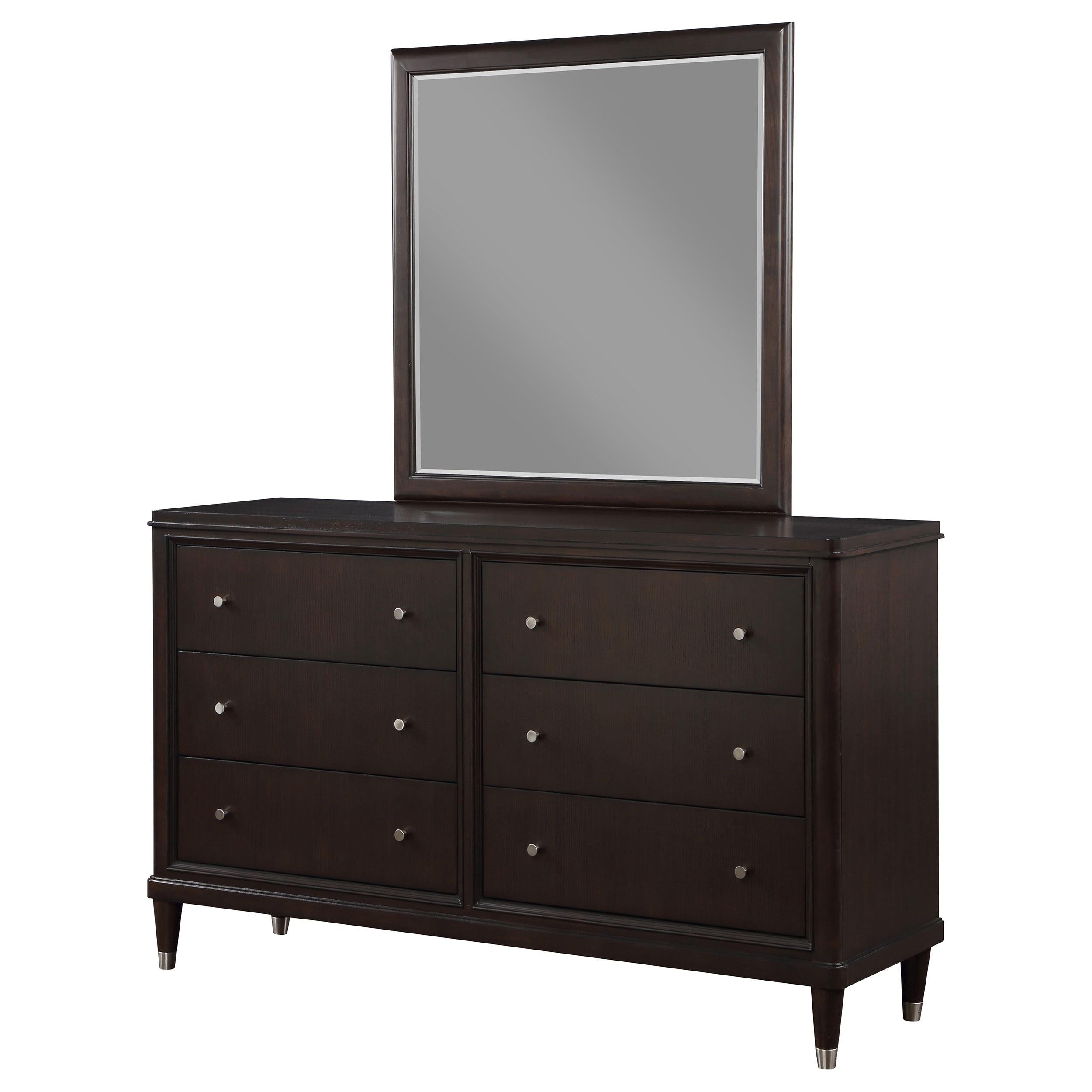 Coaster Furniture Emberlyn 223063M 6-Drawer Dresser with Mirror - Brown - Image 3