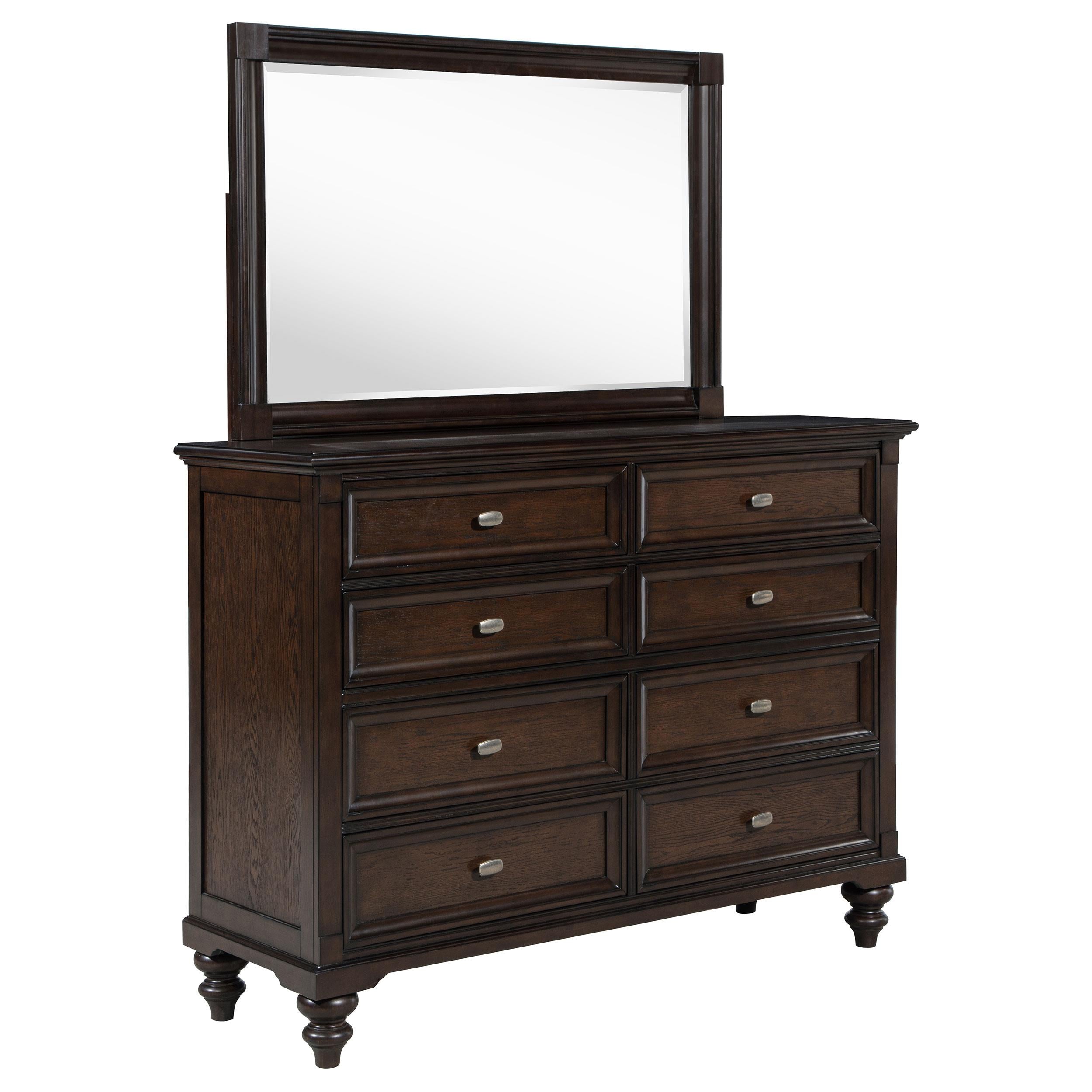 Coaster Furniture Andover 223633M 8-Drawer Dresser and Mirror - Dark Oak - Image 1