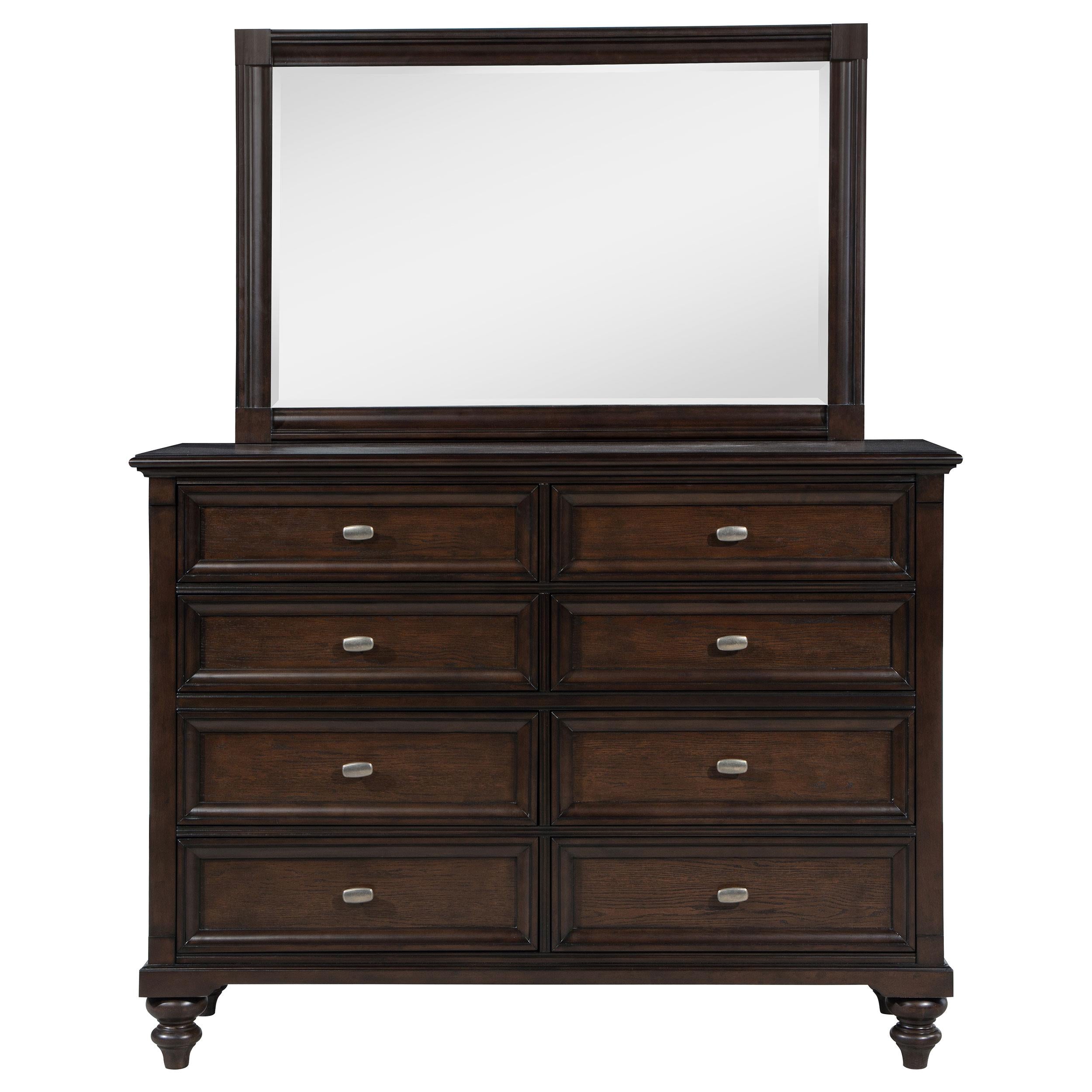 Coaster Furniture Andover 223633M 8-Drawer Dresser and Mirror - Dark Oak - Image 2