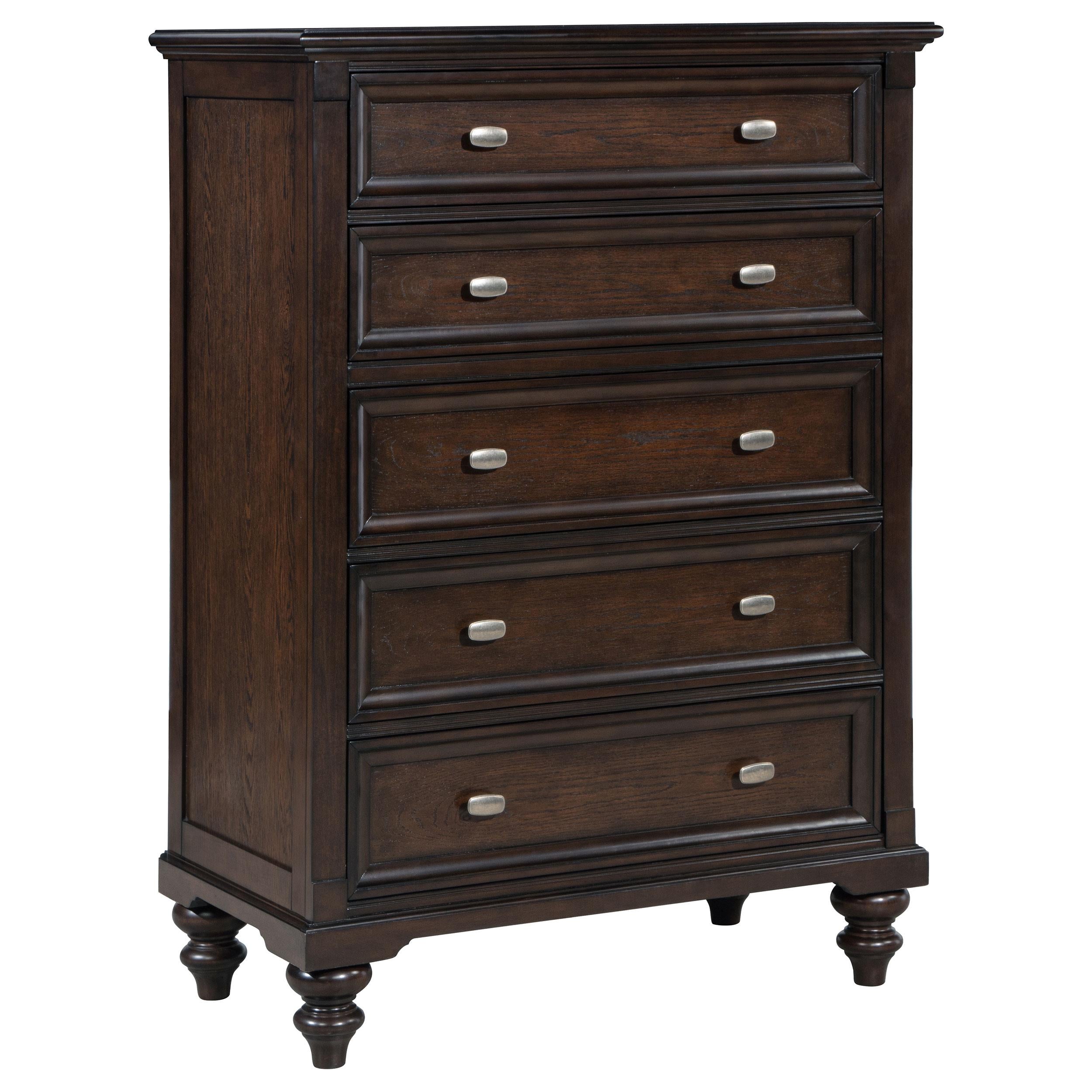 Coaster Furniture Andover 223635 5-Drawer Chest of Drawers - Dark Oak - Image 1