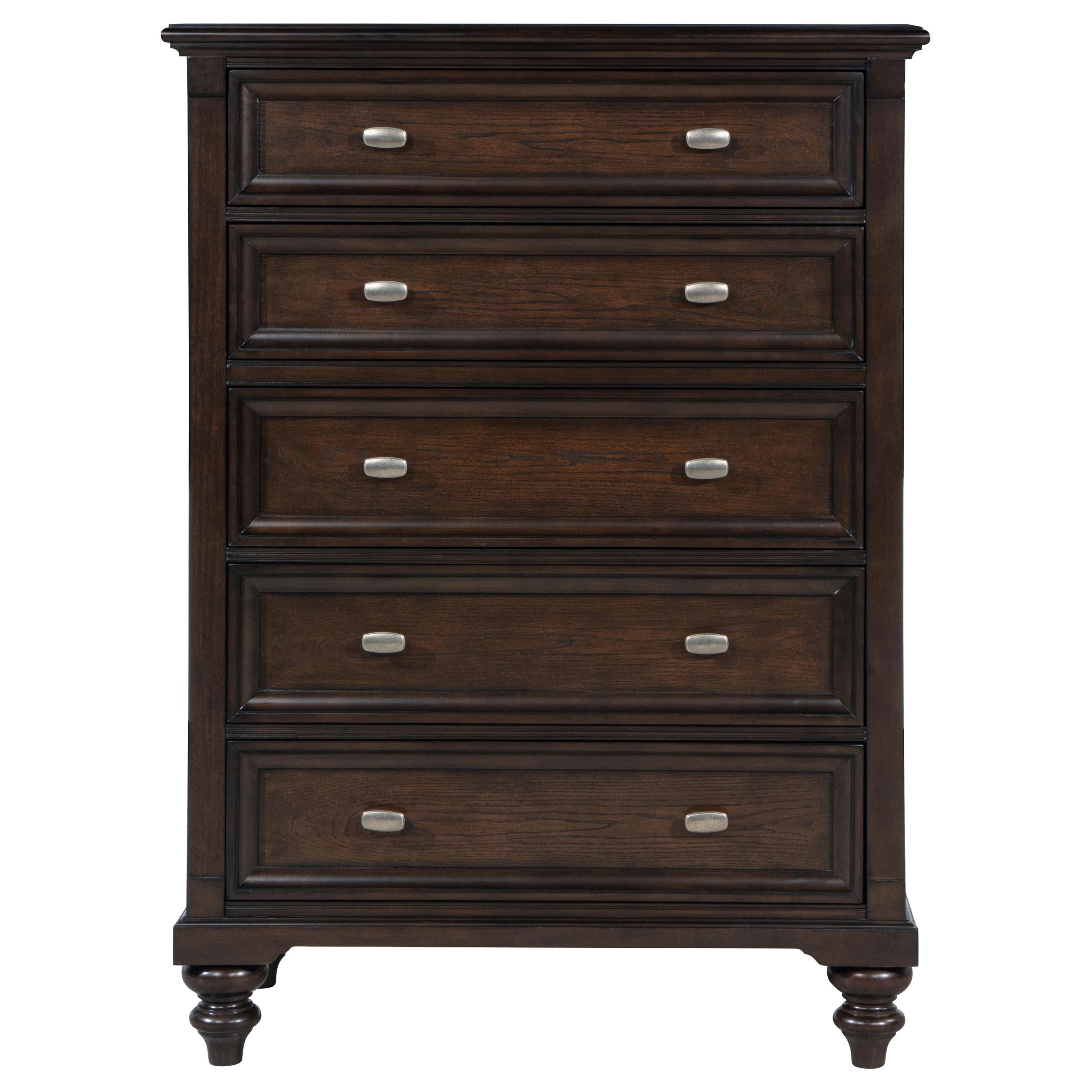 Coaster Furniture Andover 223635 5-Drawer Chest of Drawers - Dark Oak - Image 2