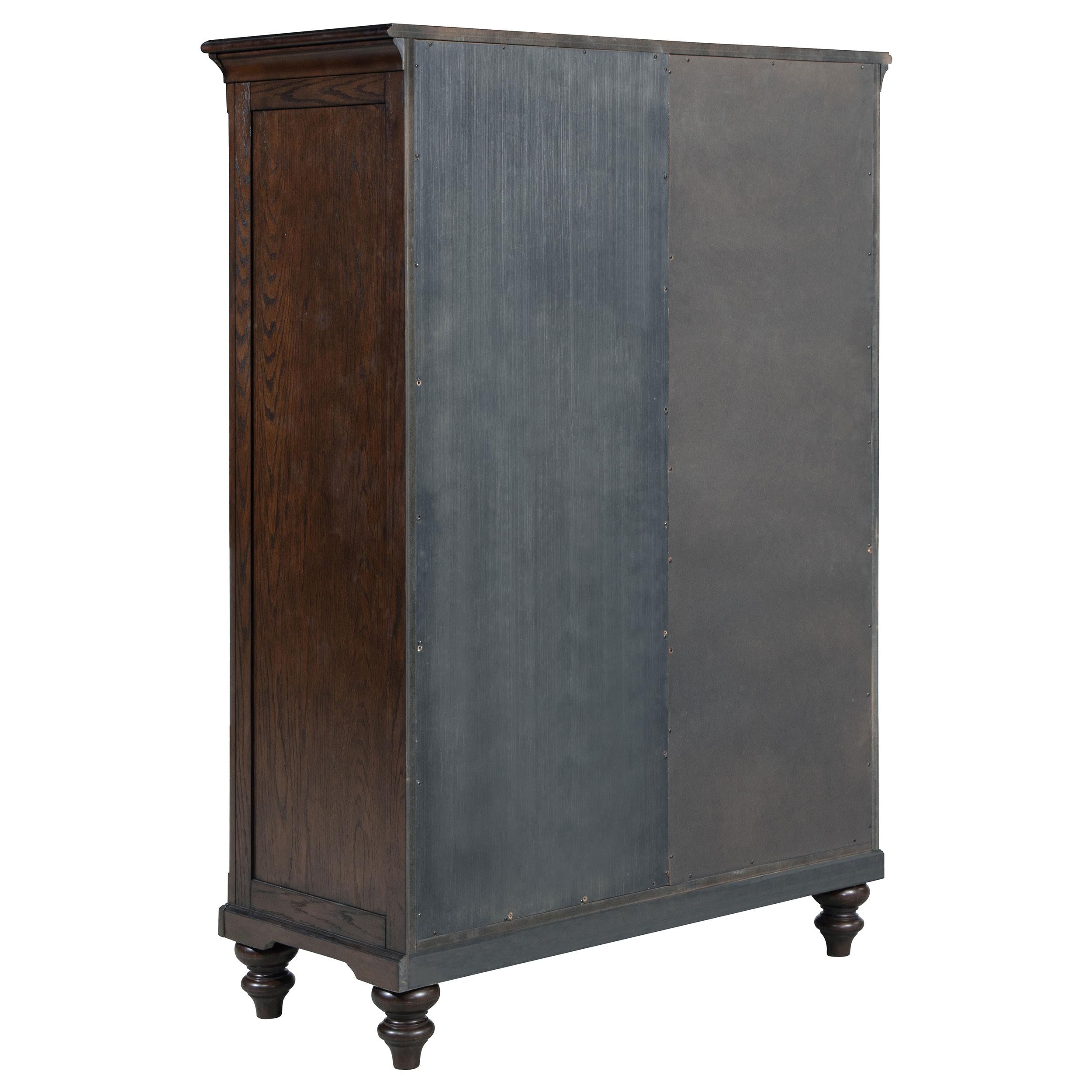 Coaster Furniture Andover 223637 6-Drawer Tempered Glass Door Chest - Dark Oak - Image 3