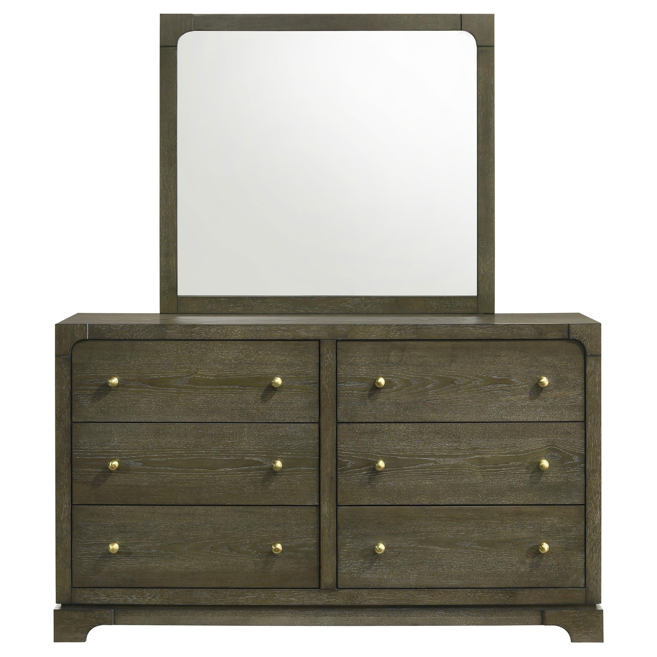 Coaster Furniture Gran Park 224933M 6-Drawer Dresser and Mirror - Dark Cocoa - Image 2