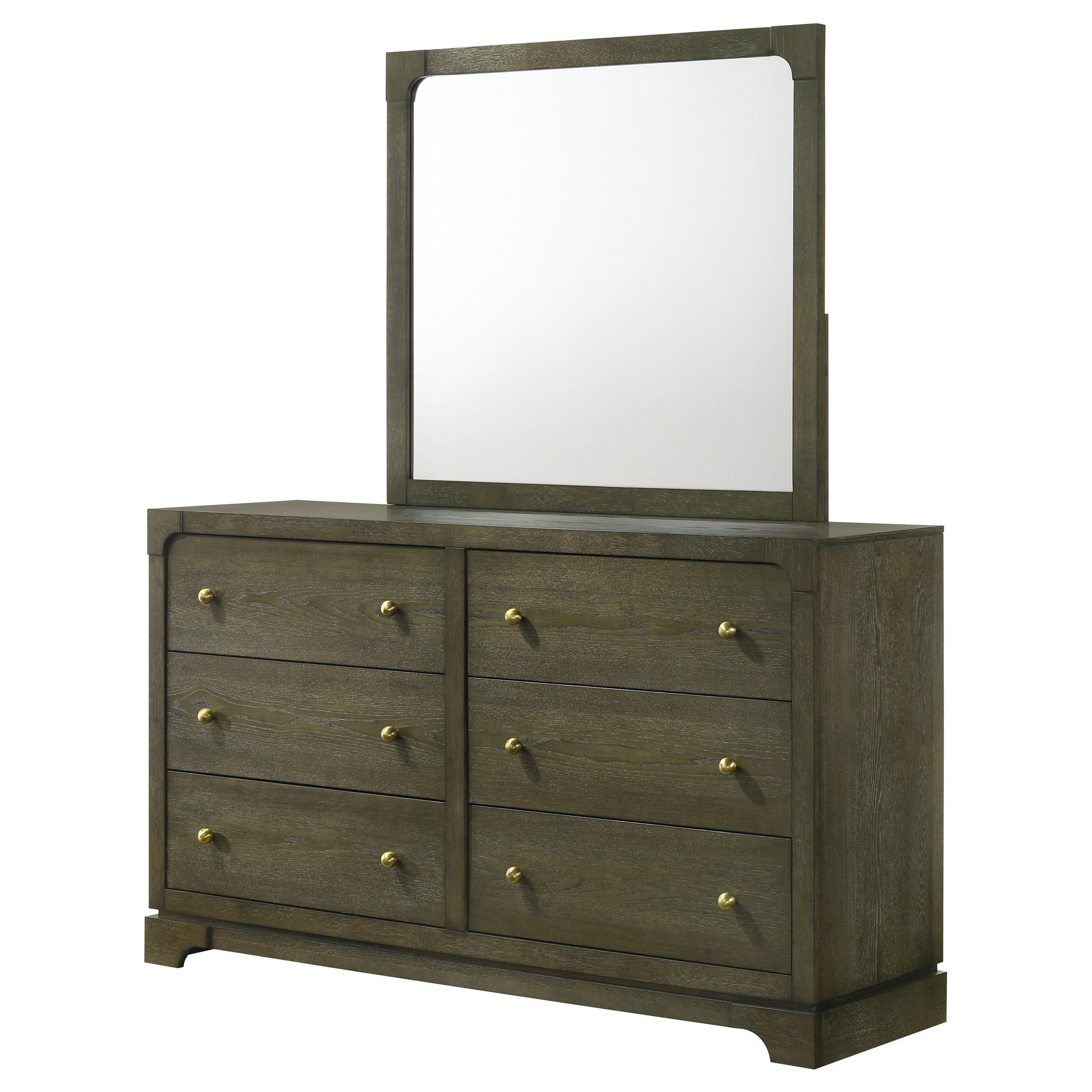 Coaster Furniture Gran Park 224933M 6-Drawer Dresser and Mirror - Dark Cocoa - Image 3