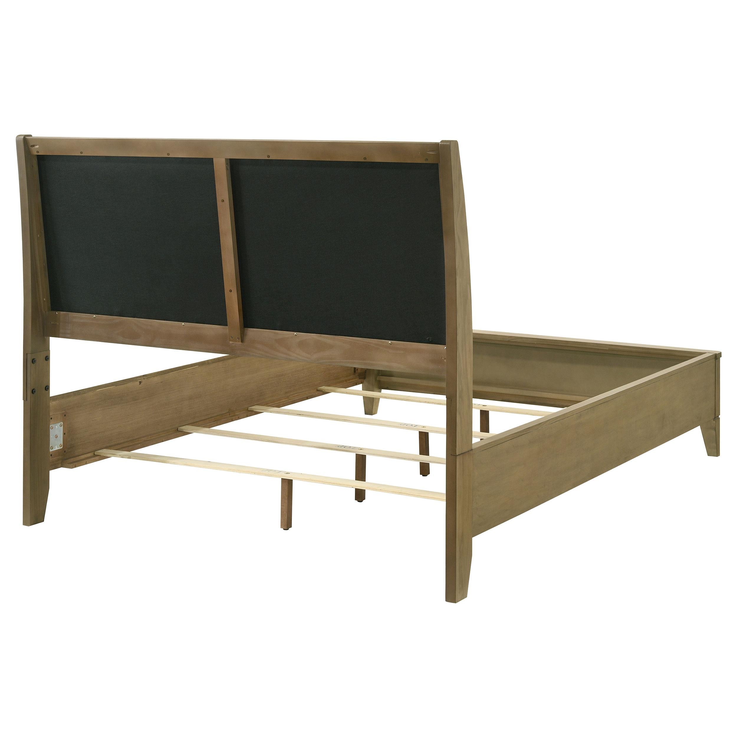 Coaster Furniture Granada 224921Q Upholstered Queen Panel Bed - Natural Pine - Image 3