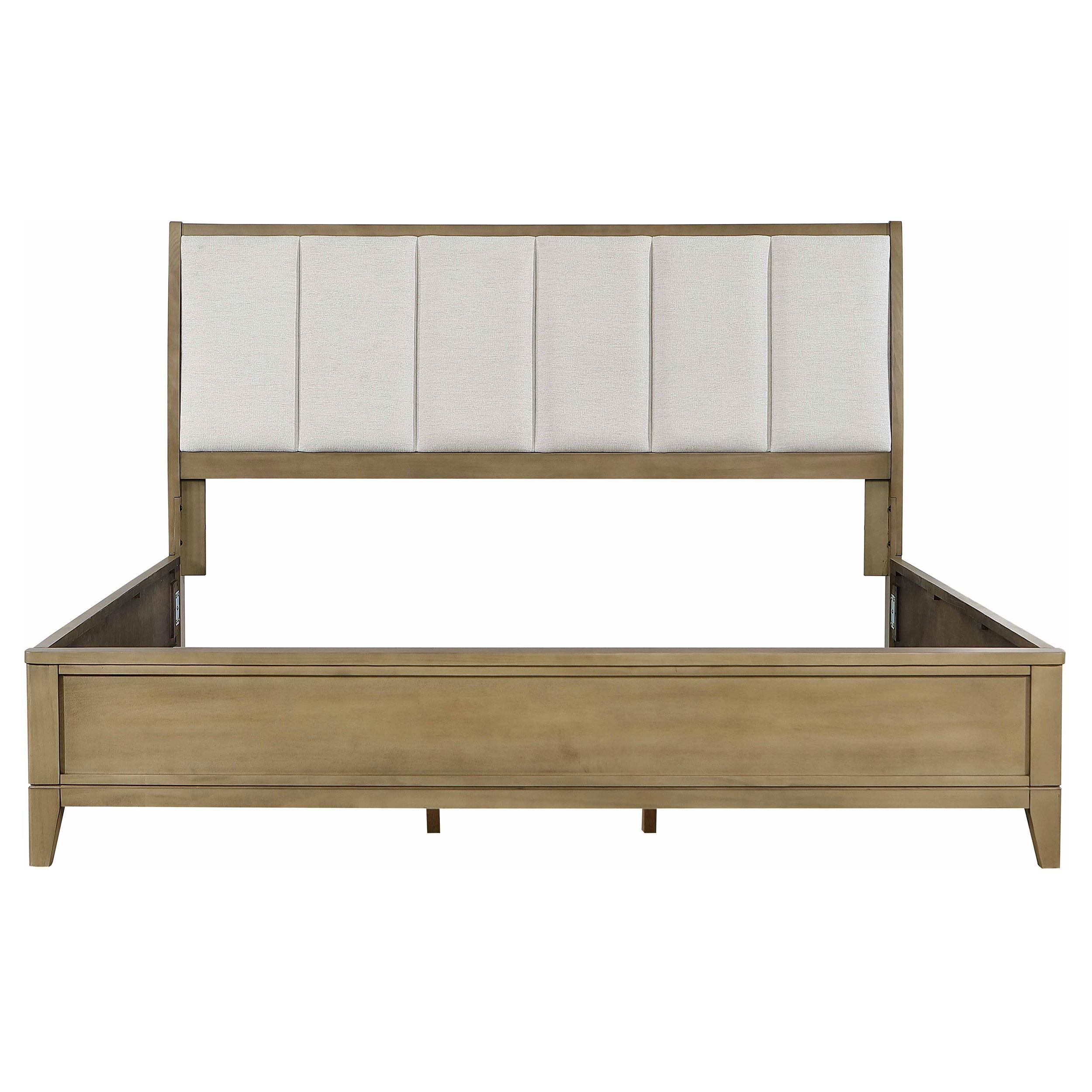 Coaster Furniture Granada 224921KE Upholstered Eastern King Panel Bed - Natural Pine - Image 3