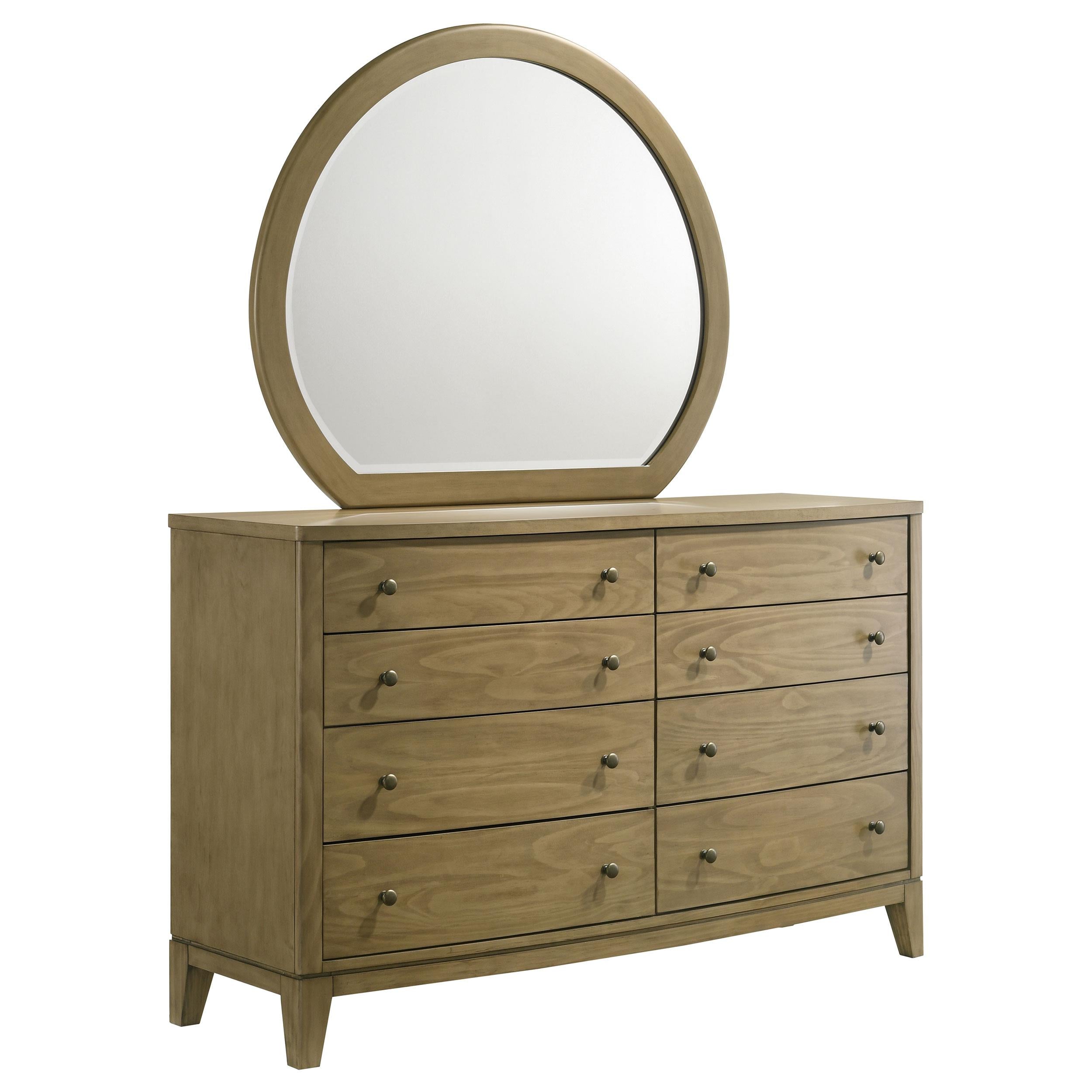 Coaster Furniture Granada 224923M 8-Drawer Dresser and Mirror - Natural Pine - Image 1