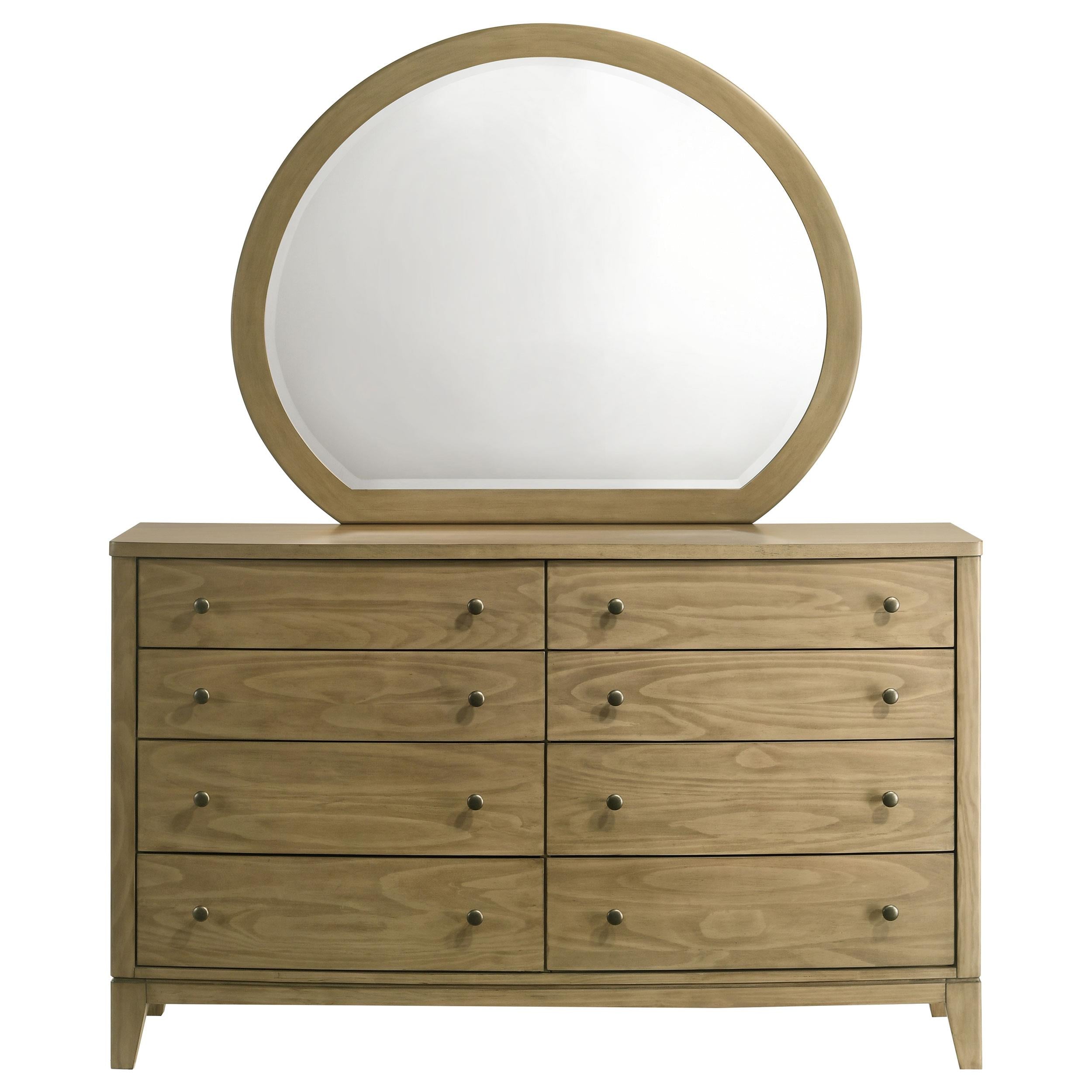 Coaster Furniture Granada 224923M 8-Drawer Dresser and Mirror - Natural Pine - Image 2