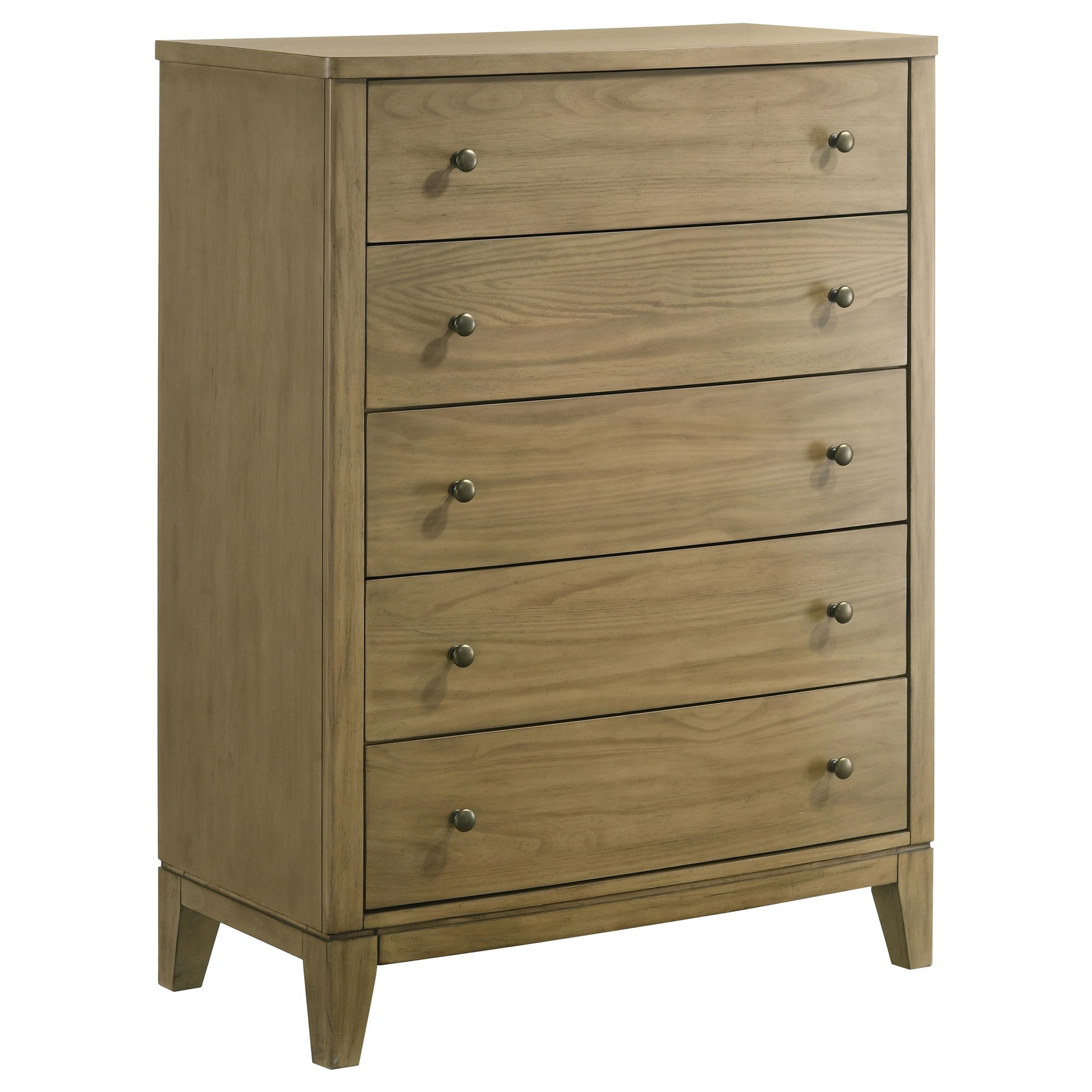 Coaster Furniture Granada 224925 5-Drawer Bedroom Chest of Drawers - Natural Pine - Image 1