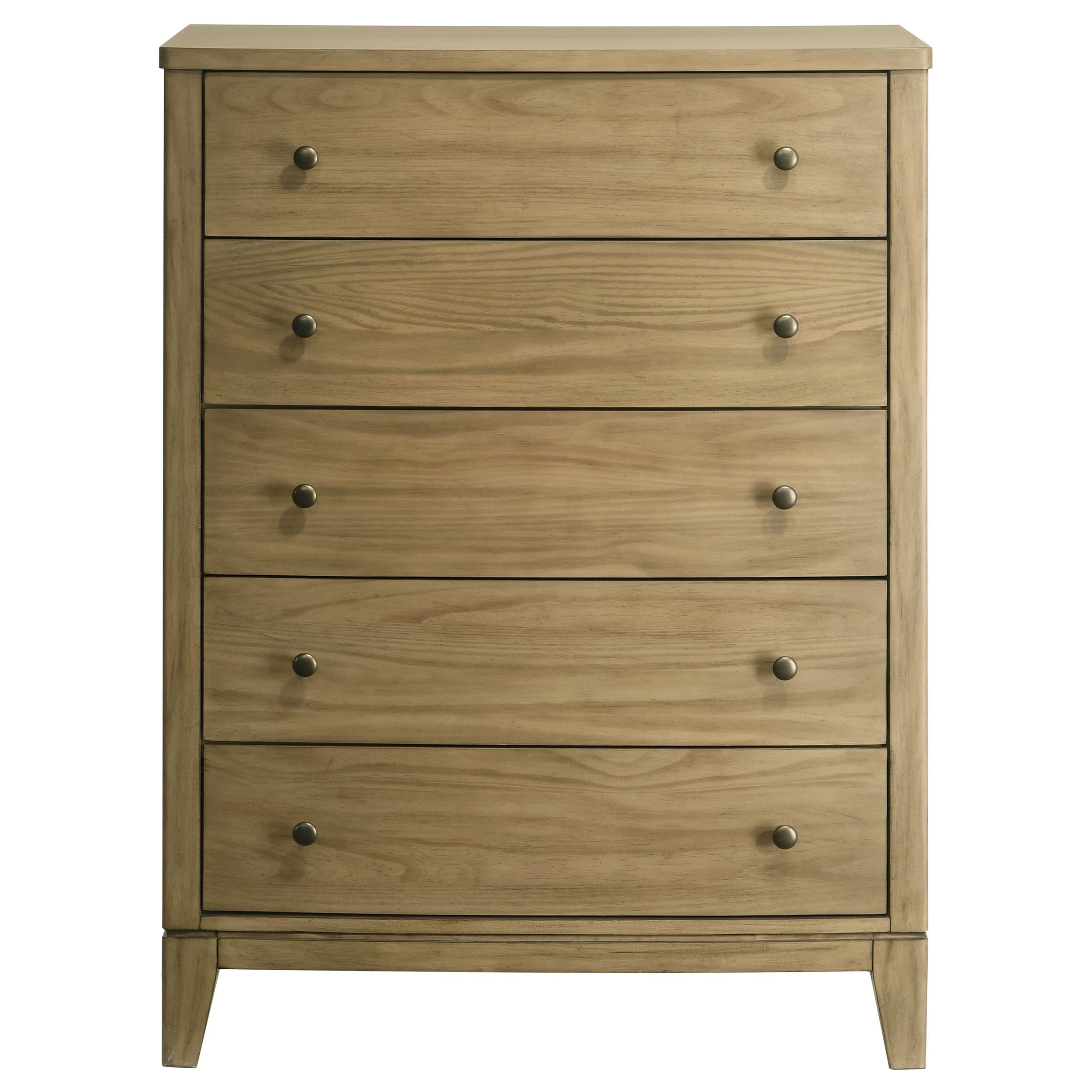 Coaster Furniture Granada 224925 5-Drawer Bedroom Chest of Drawers - Natural Pine - Image 2