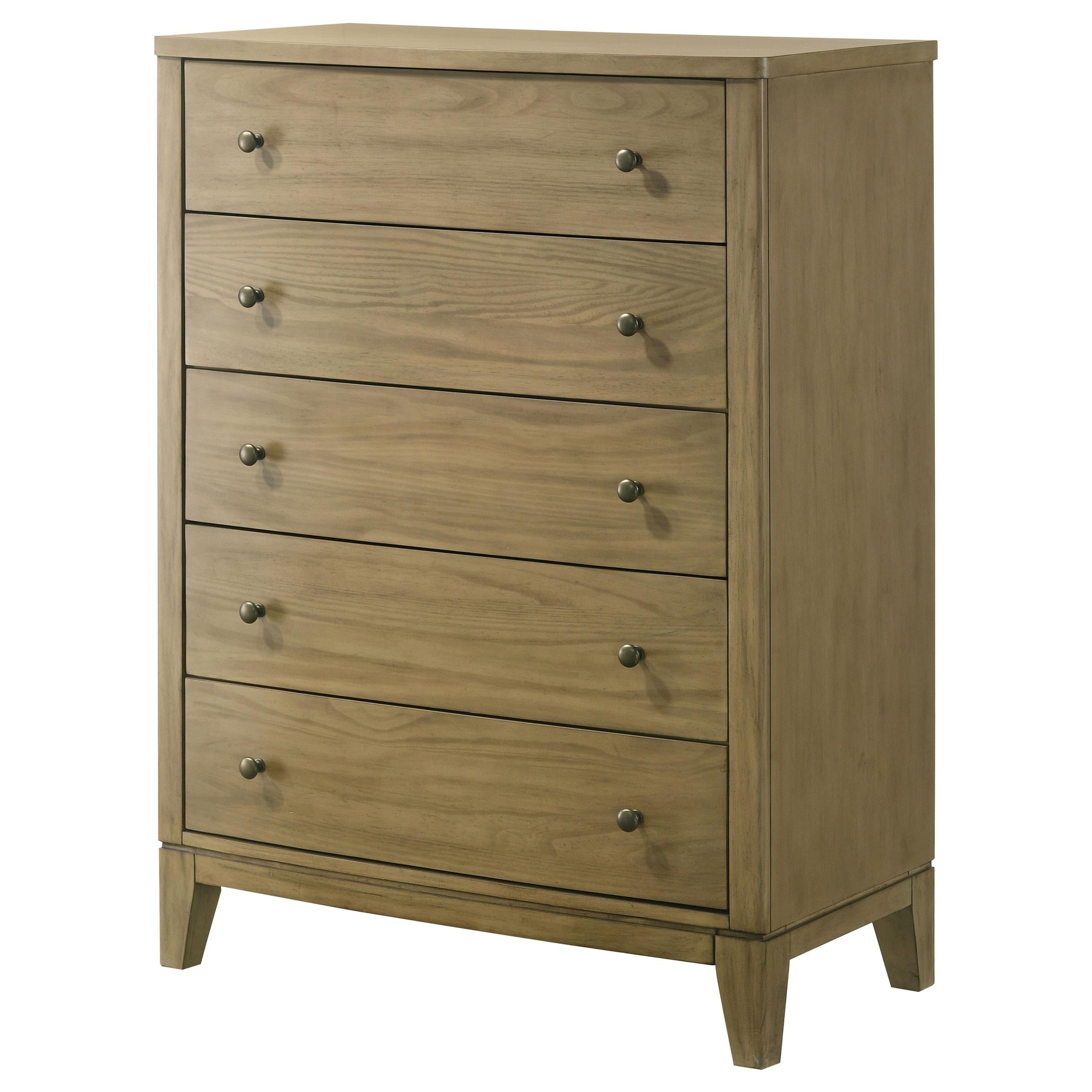Coaster Furniture Granada 224925 5-Drawer Bedroom Chest of Drawers - Natural Pine - Image 3
