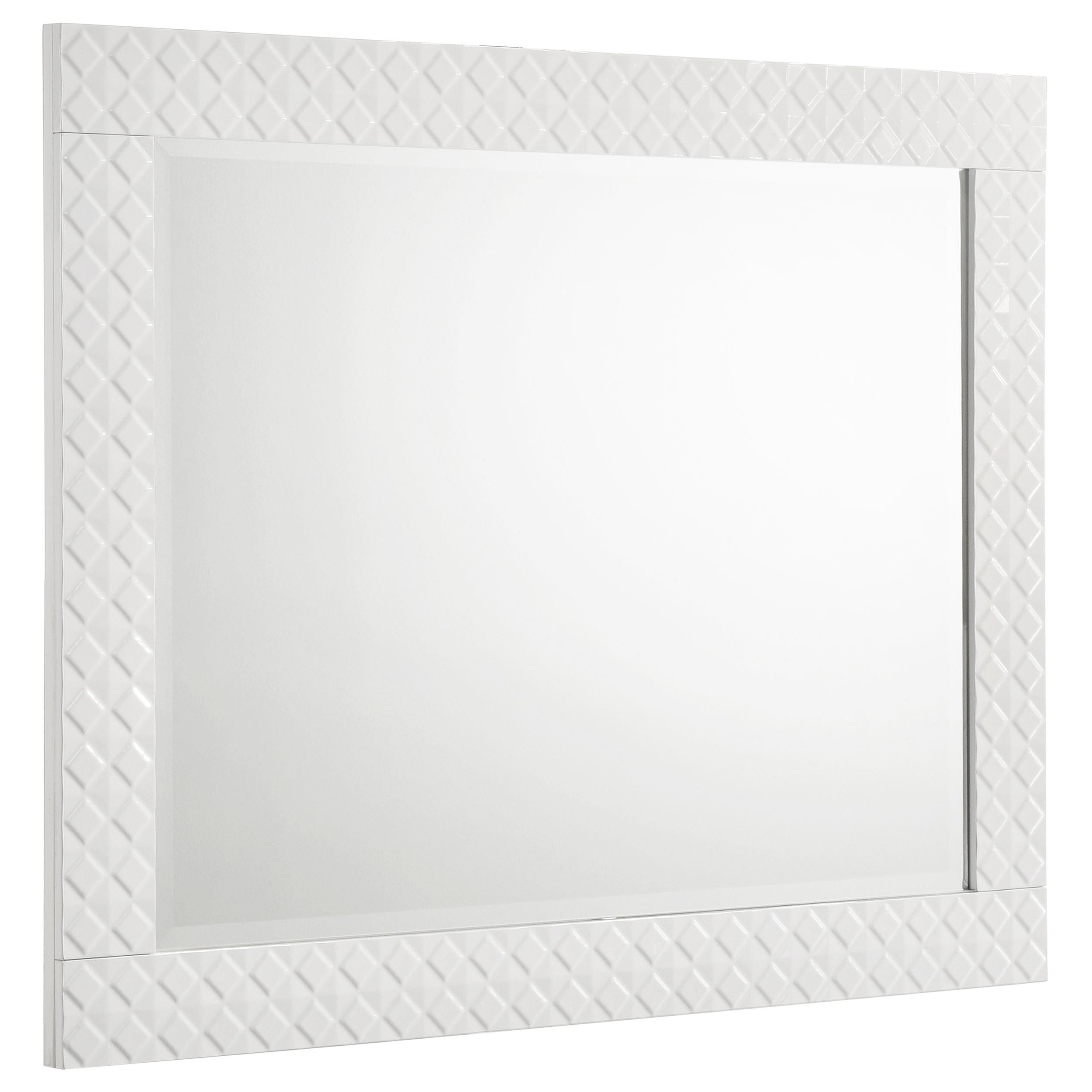 Coaster Furniture Ives 224944 Dresser Mirror - White High Gloss - Image 1