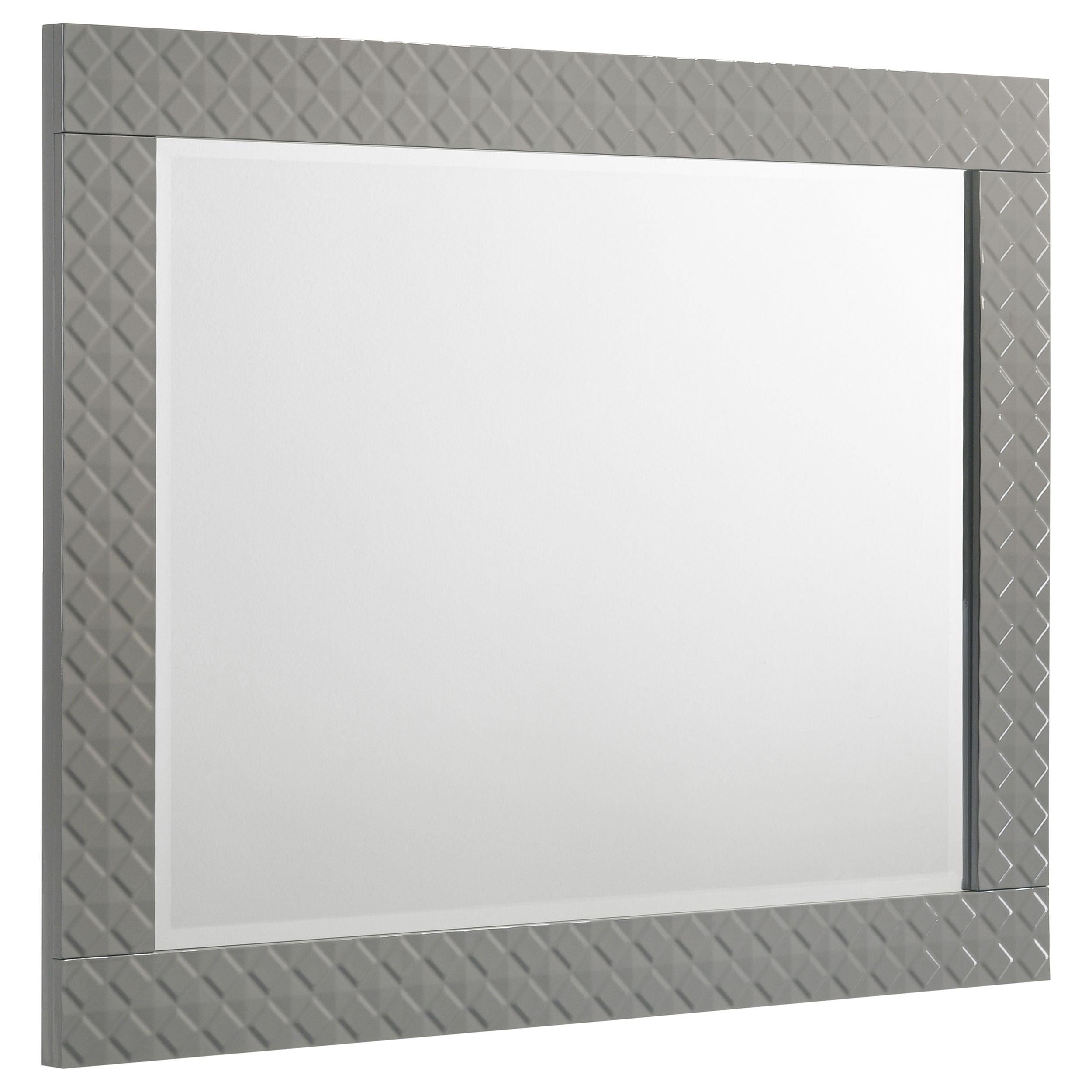 Coaster Furniture Ives 224974 Dresser Mirror - Grey High Gloss - Image 1
