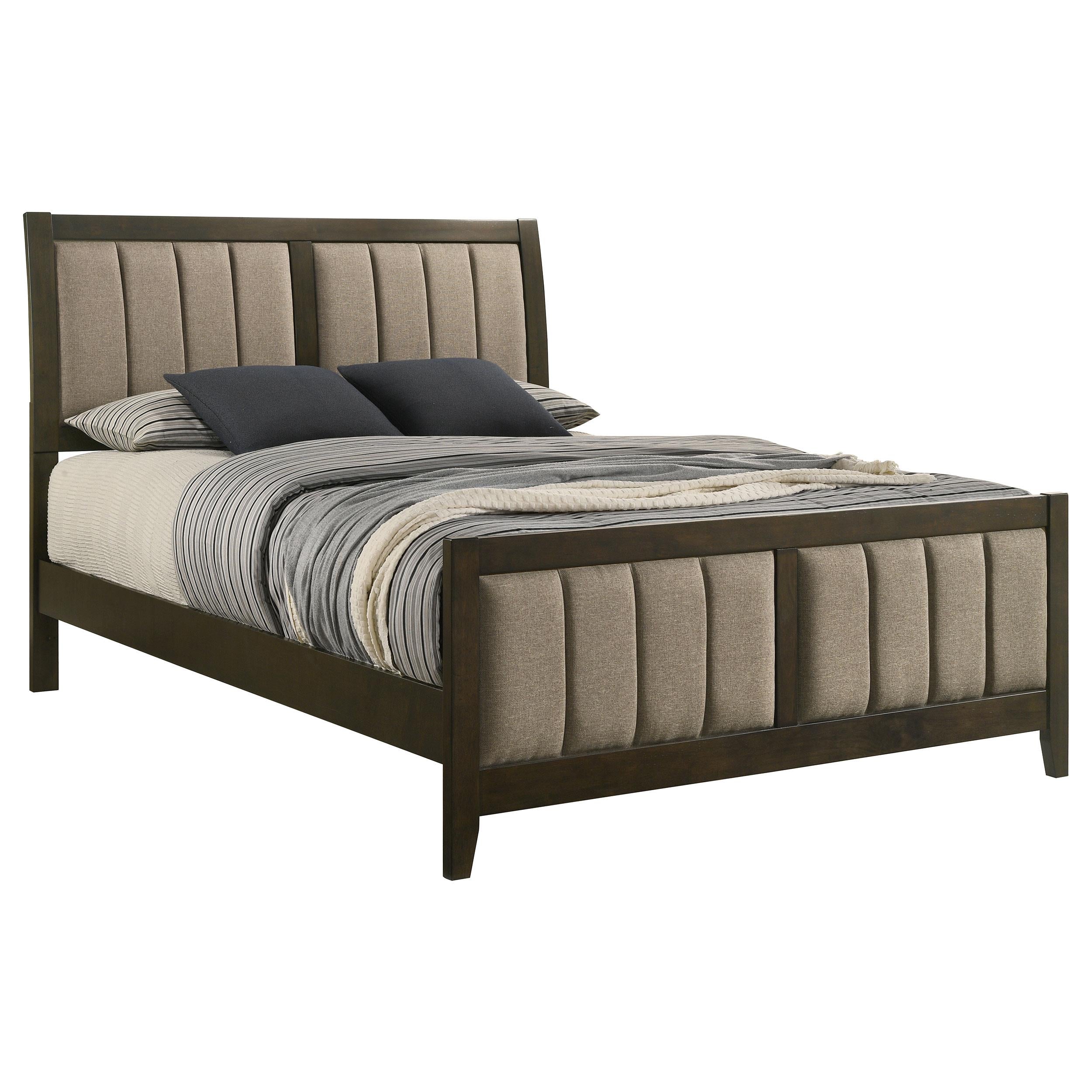 Coaster Furniture Wilkes 224421Q 51-inch Upholstered Queen Bed - Dark Cocoa - Image 2