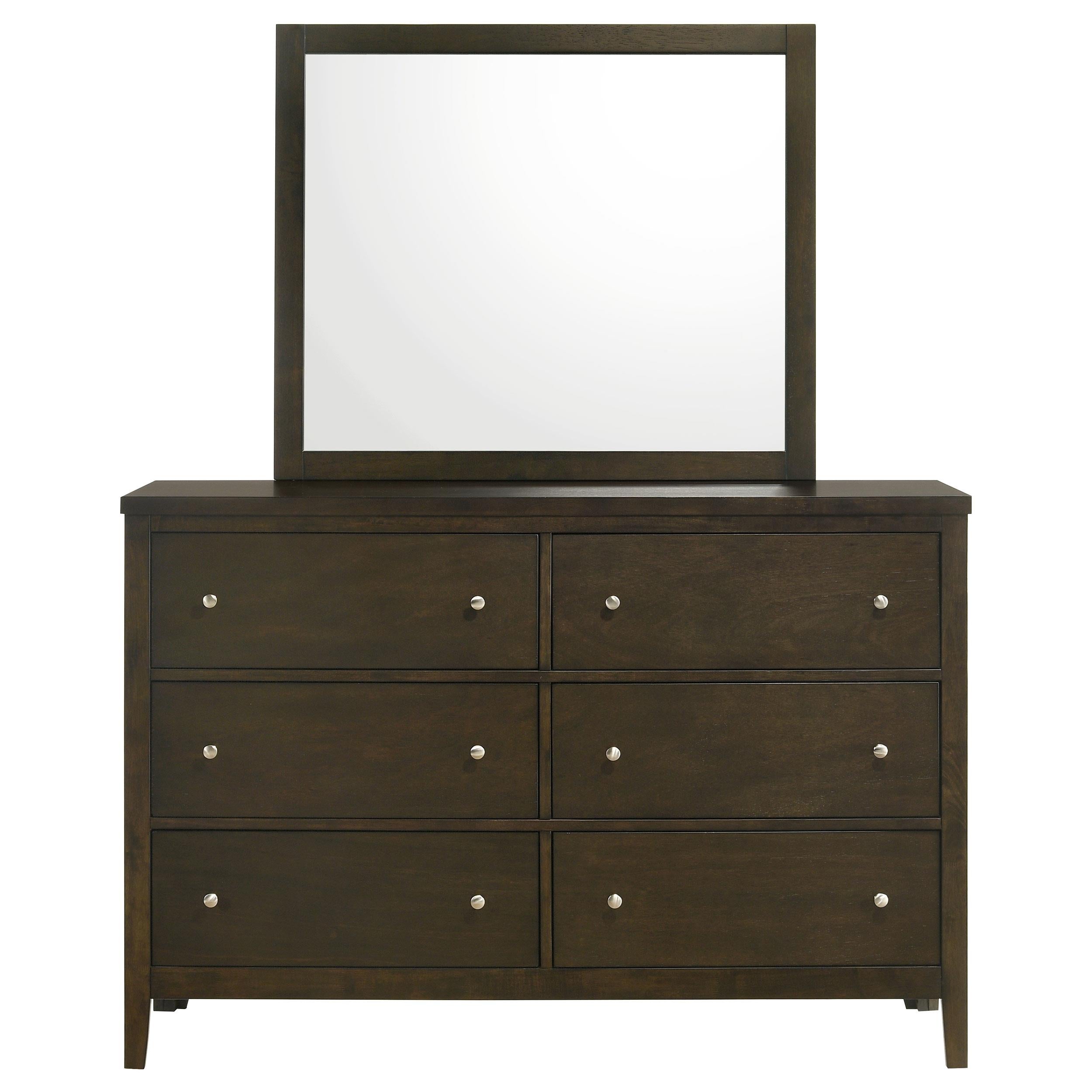 Coaster Furniture Wilkes 224423M 6-Drawer Dresser and Mirror - Dark Cocoa - Image 2