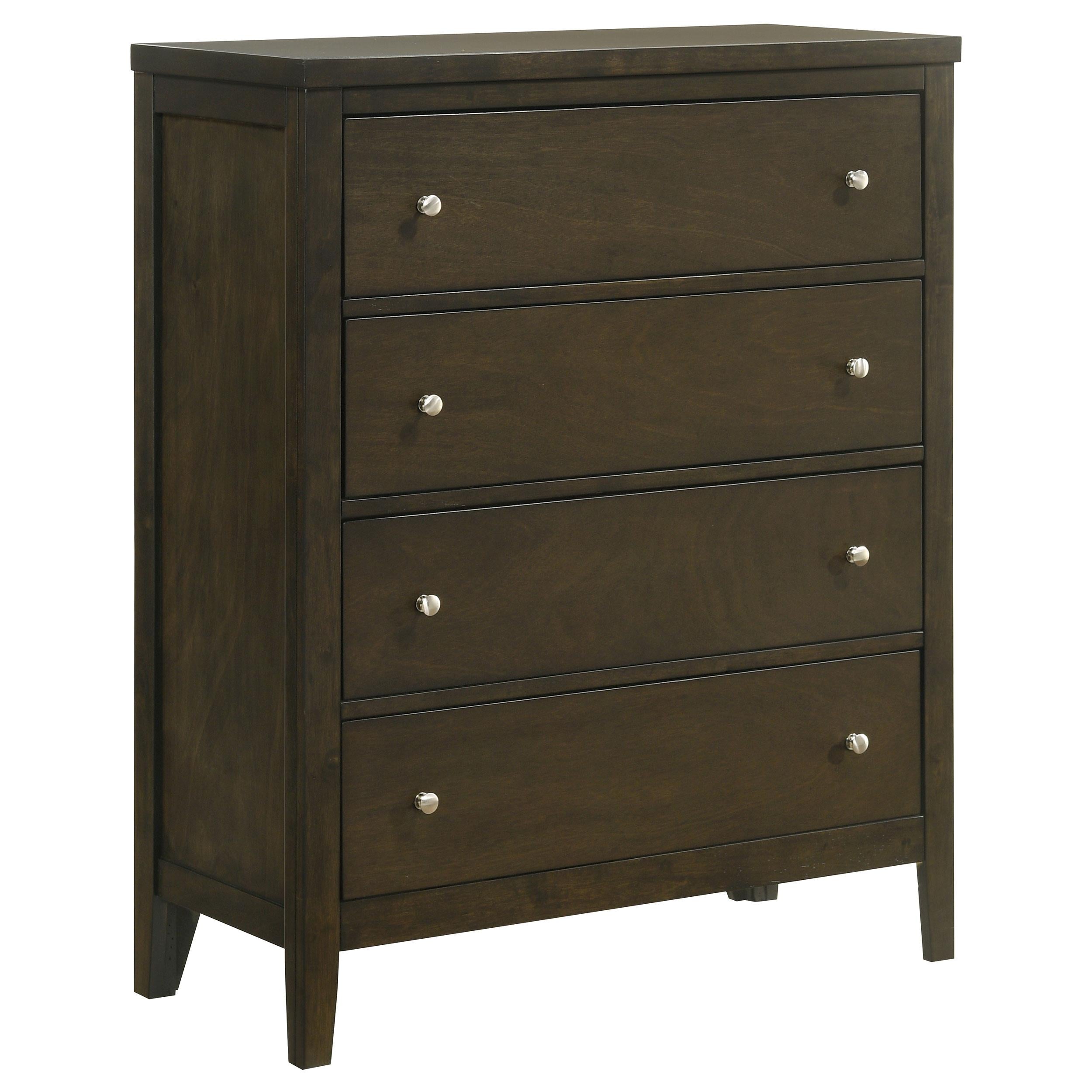 Coaster Furniture Wilkes 224425 4-Drawer Chest of Drawers - Dark Cocoa - Image 1